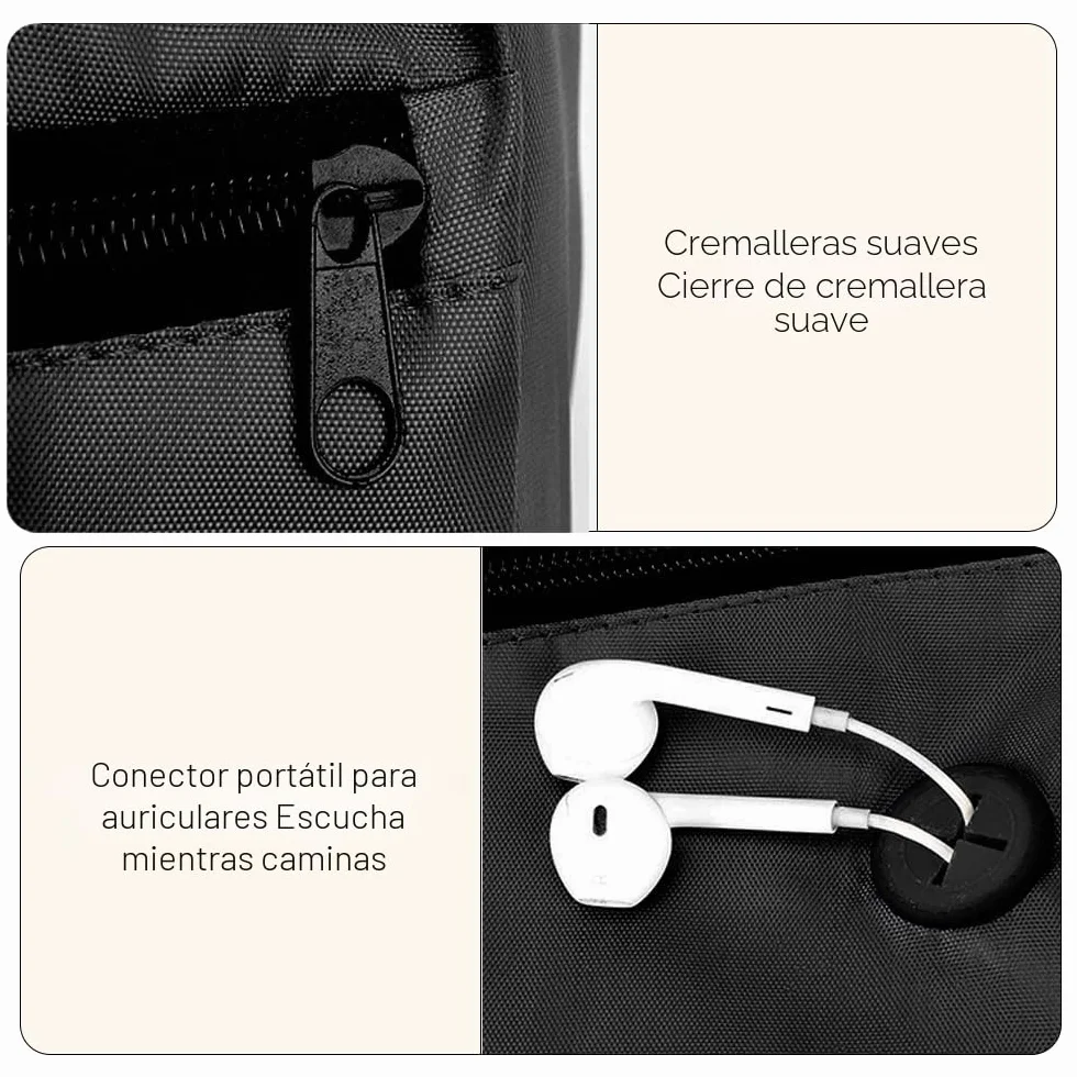 Mochila impermeable gran capacidad gimnasio deporte con cordón cremallera exterior