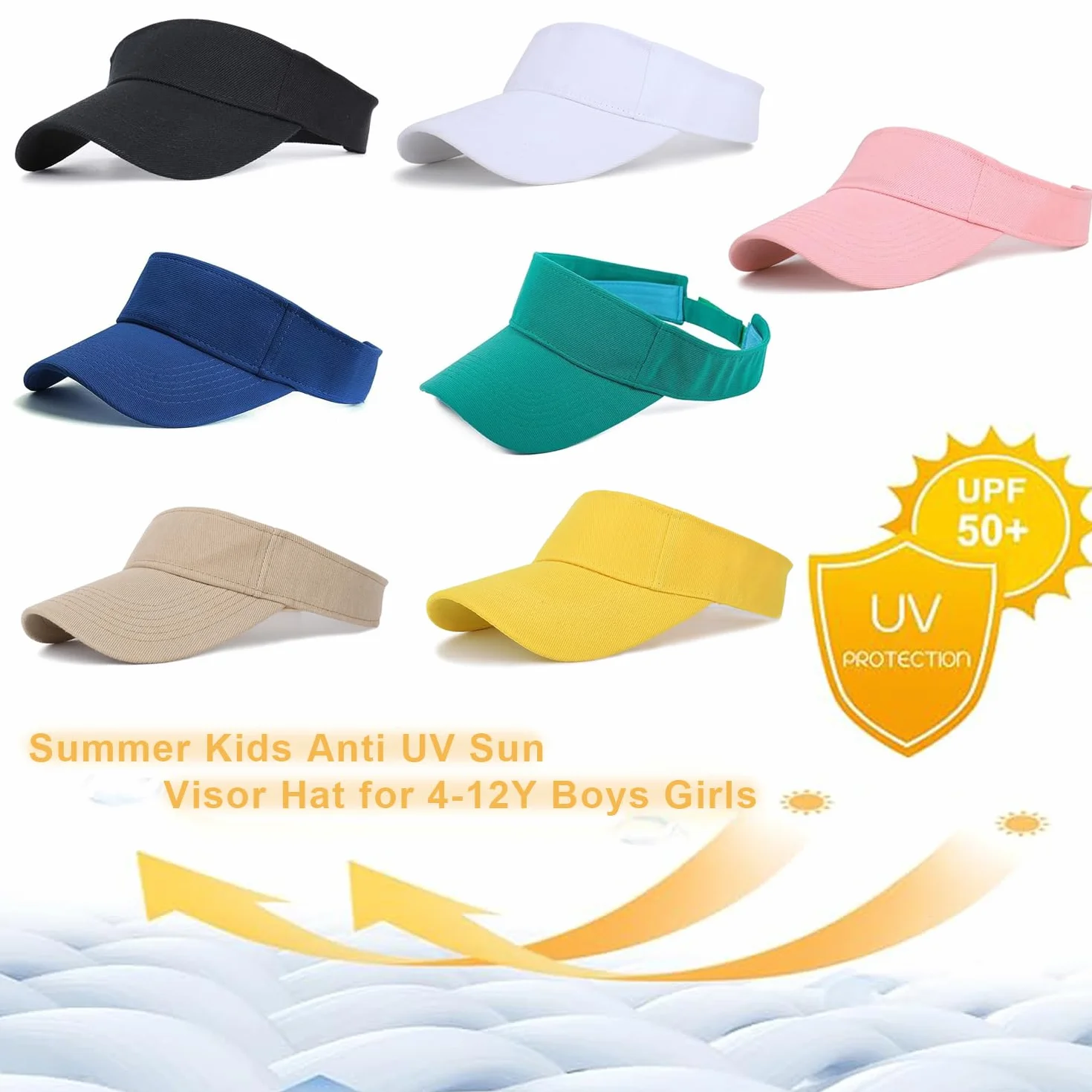 Gorra de verano para niños visera ajustable golf tenis playa deportes