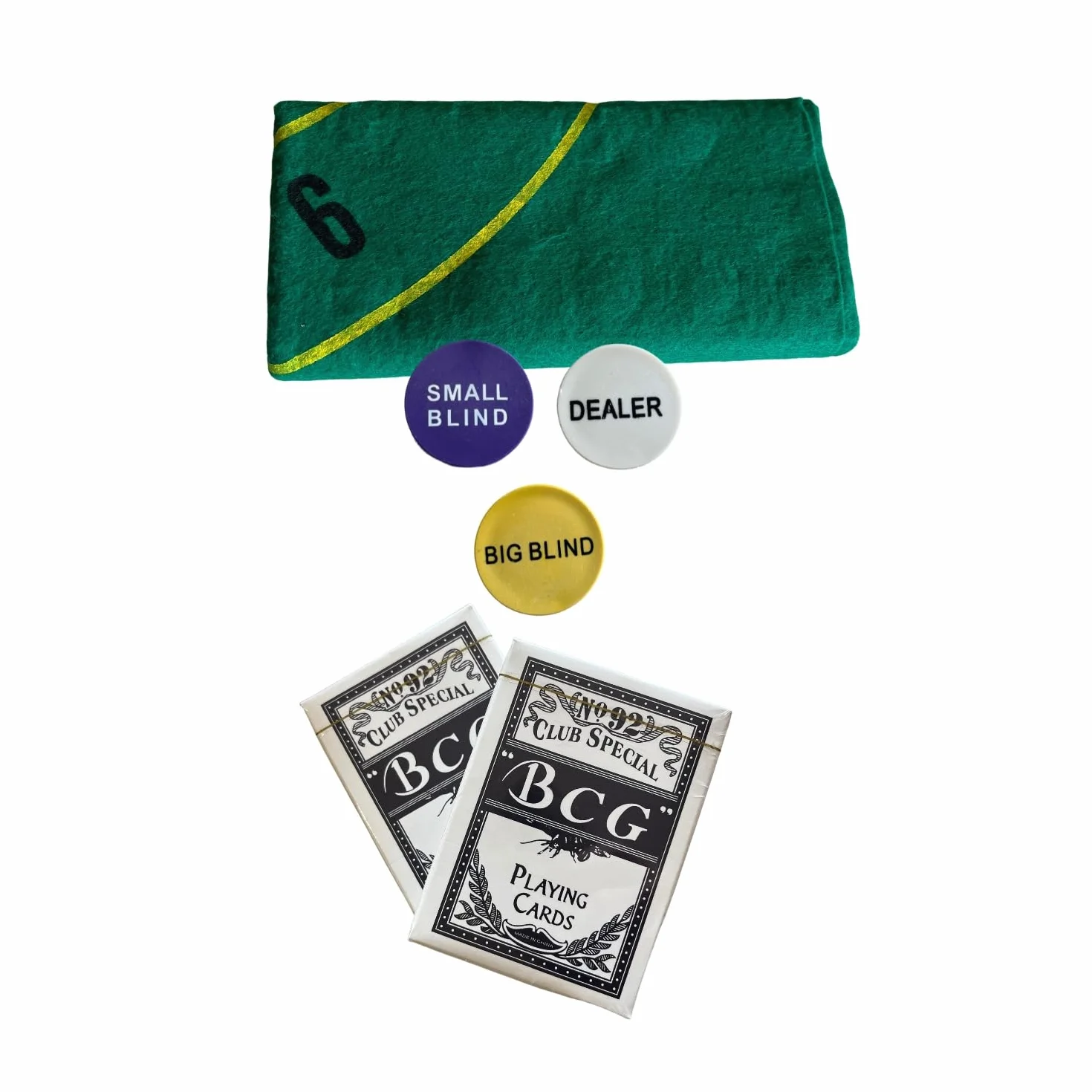 AUTOZOCO Set de Póker, Juego de póker Completo, Juego de Blackjack, Incluye 200 fichas, 2 Barajas de Cartas, botón de repartidor, ciega pequeña, Gran ciega, tapete de Juego, Caja metálica