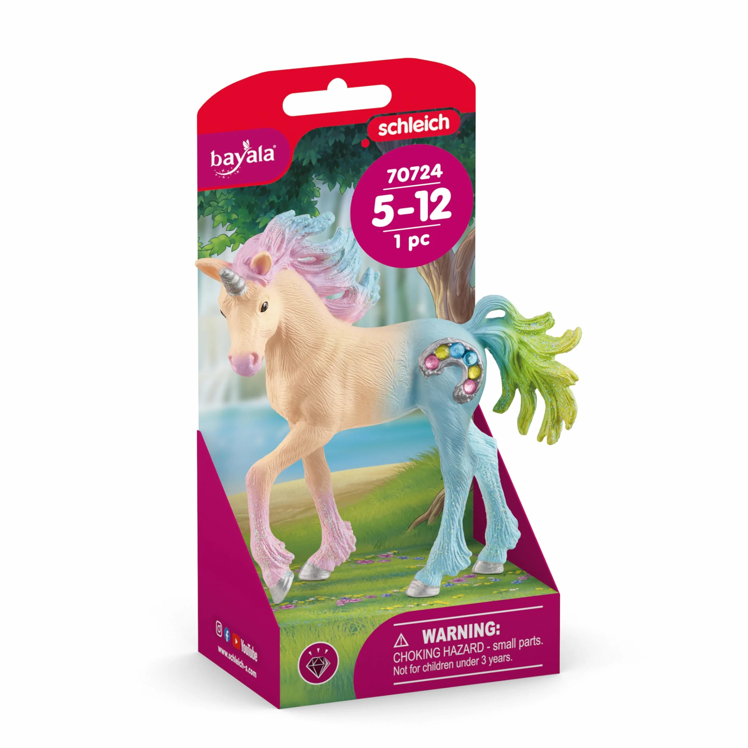 Schleich 70724 Unicorno Algodón de azucar, Potro (bayala®)
