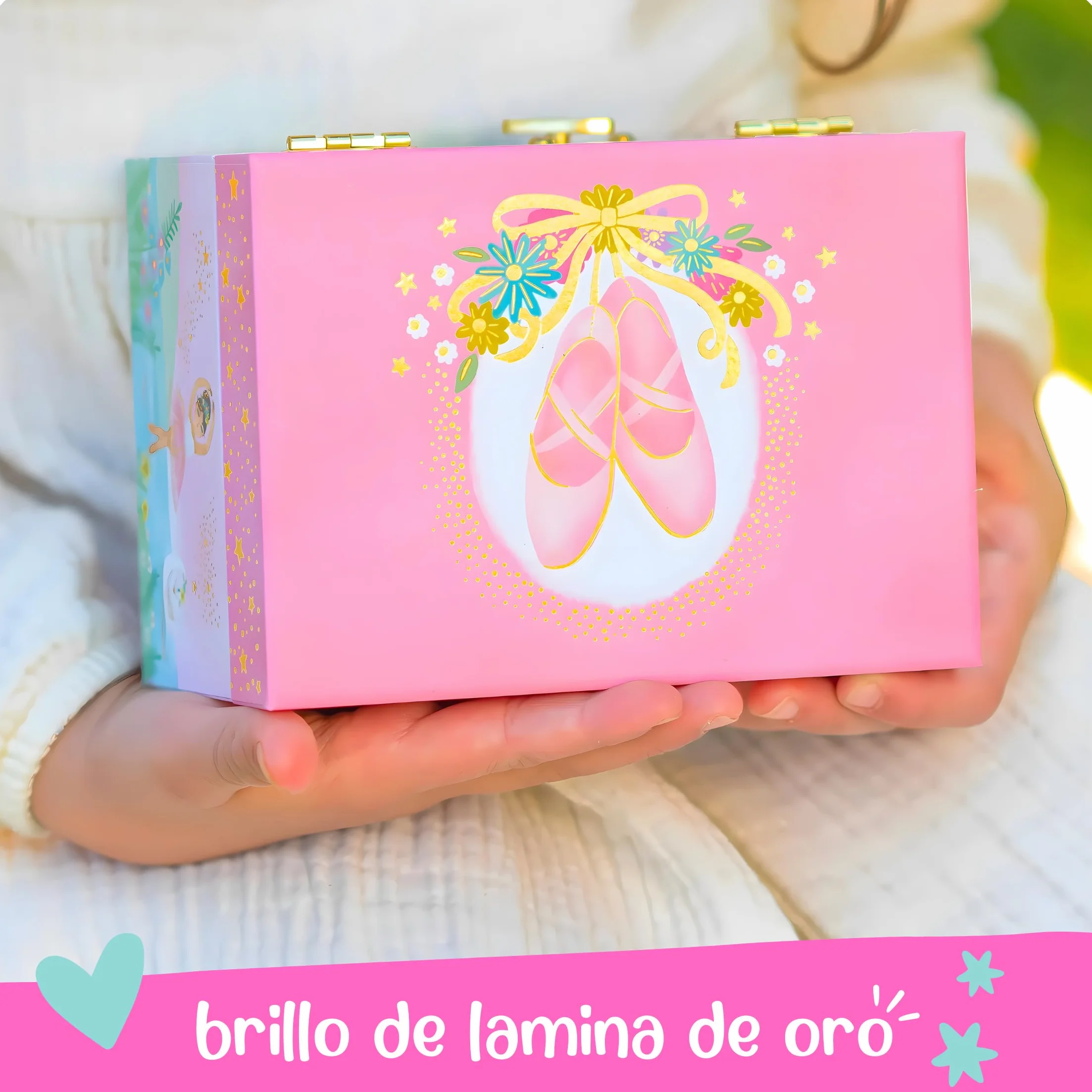Giggle & Honey® Caja de Música con Bailarina para Niñas - Joyero Musical Niña con Espejo, Caja Musical Bailarina, Joyero Infantil, Joyeros Niña, Regalo Cumpleaños Edades 3-10