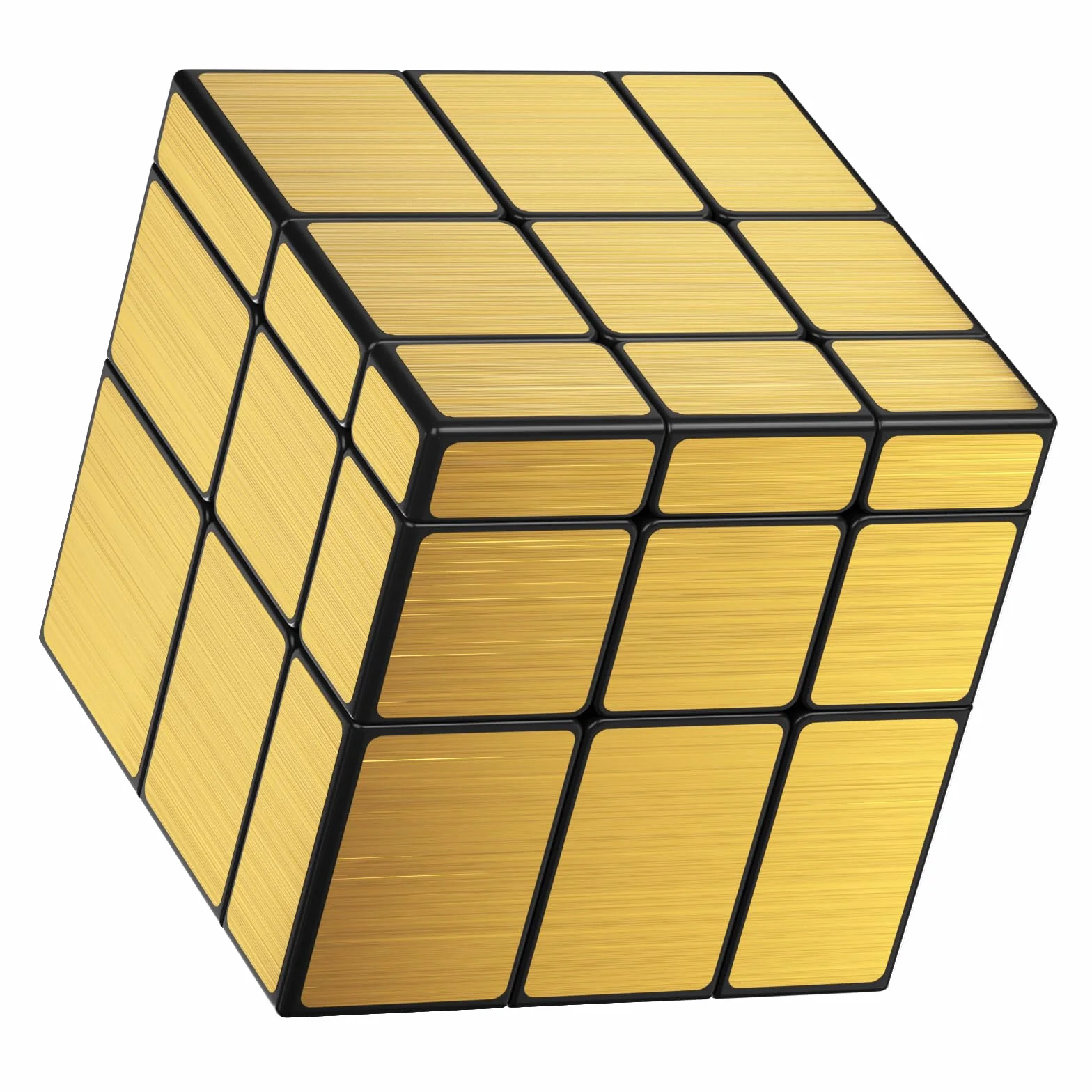 Vdealen Speed Cubo Magico 3x3x3 Mirror Magic Cube, Liso Espejo Cubo de Velocidad para Principiantes y Usuarios Avanzados, Regalo para Niños Adolescentes Adultos(Oro)