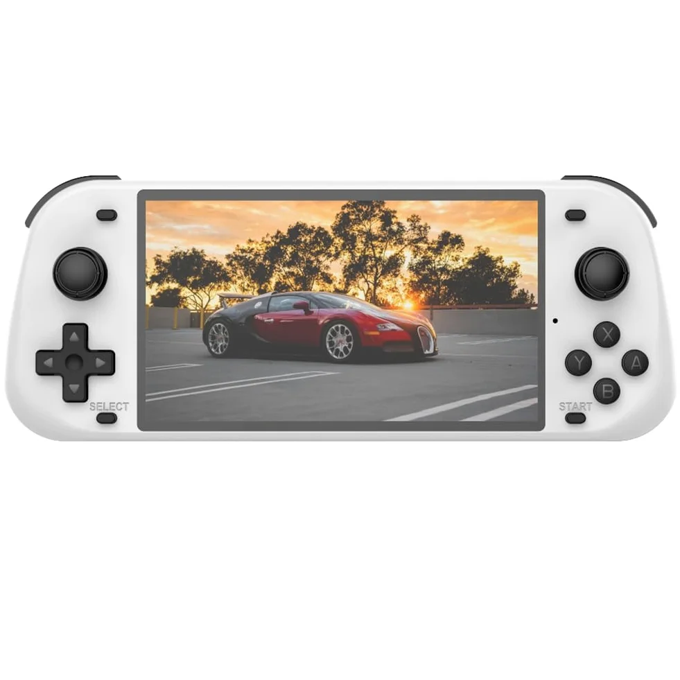 Consola de Juegos Portátil Retro R50S, 128 GB, Linux, Pantalla IPS de 5,1 Pulgadas, Consola de Juegos en Línea para Dos Jugadores, Color