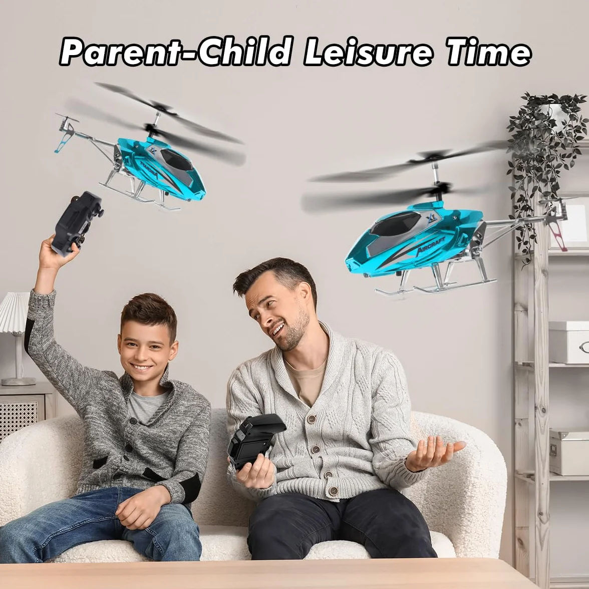 VATOS RC Helicóptero - Helicóptero teledirigido 2.4G con luz LED, Altura Fija, despegue con una Sola tecla, Aviones RC para Interiores Regalos de Fiesta Ideales para niños y niñas