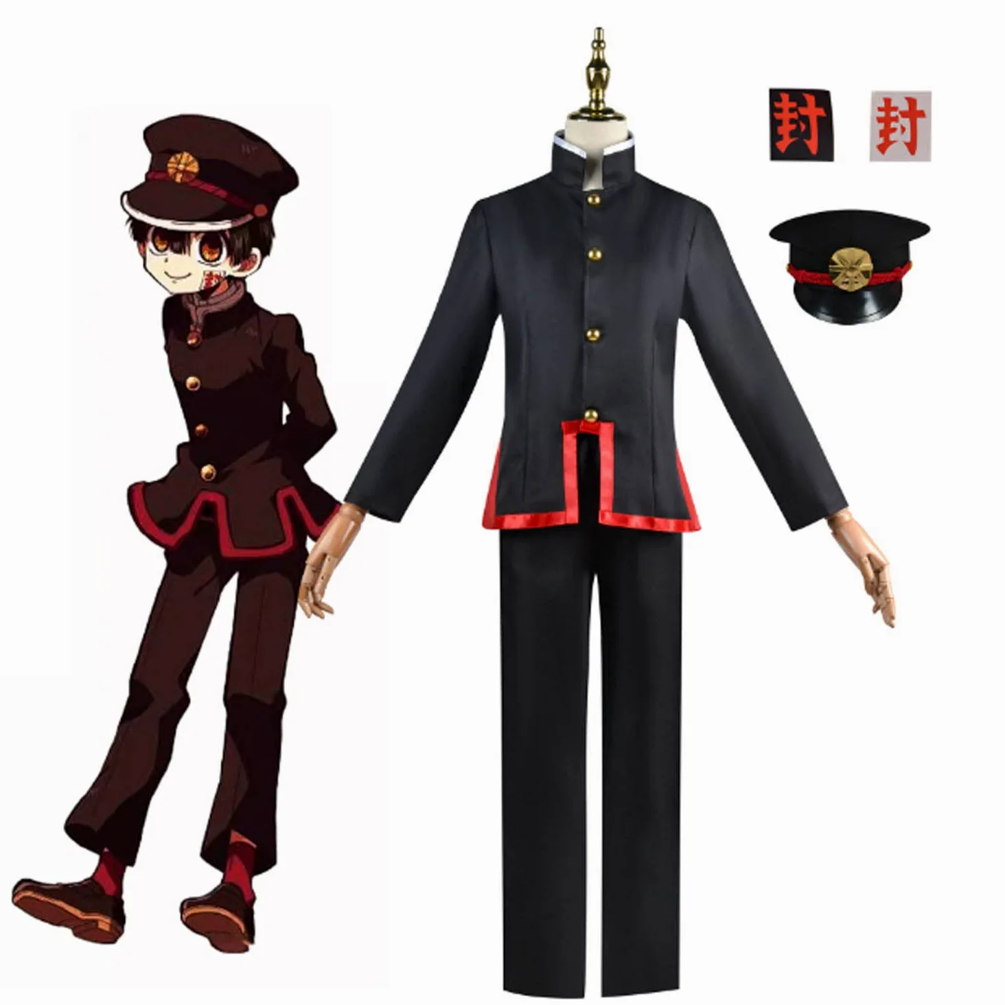 Anime Toilet Bound Hanako Kun Disfraz de Cosplay Yashiro Nene Juego de role Uniforme Conjunto Completo Halloween Fiesta Carnaval Traje de vestir con Peluca para Hombres