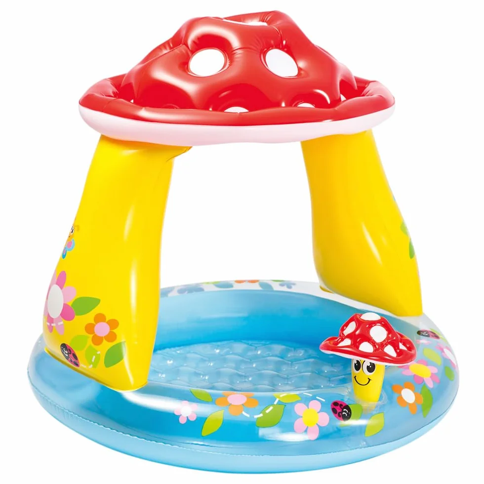 Intex Piscina Bebé con Parasol 102 x 102 x 89 cm Multicolor