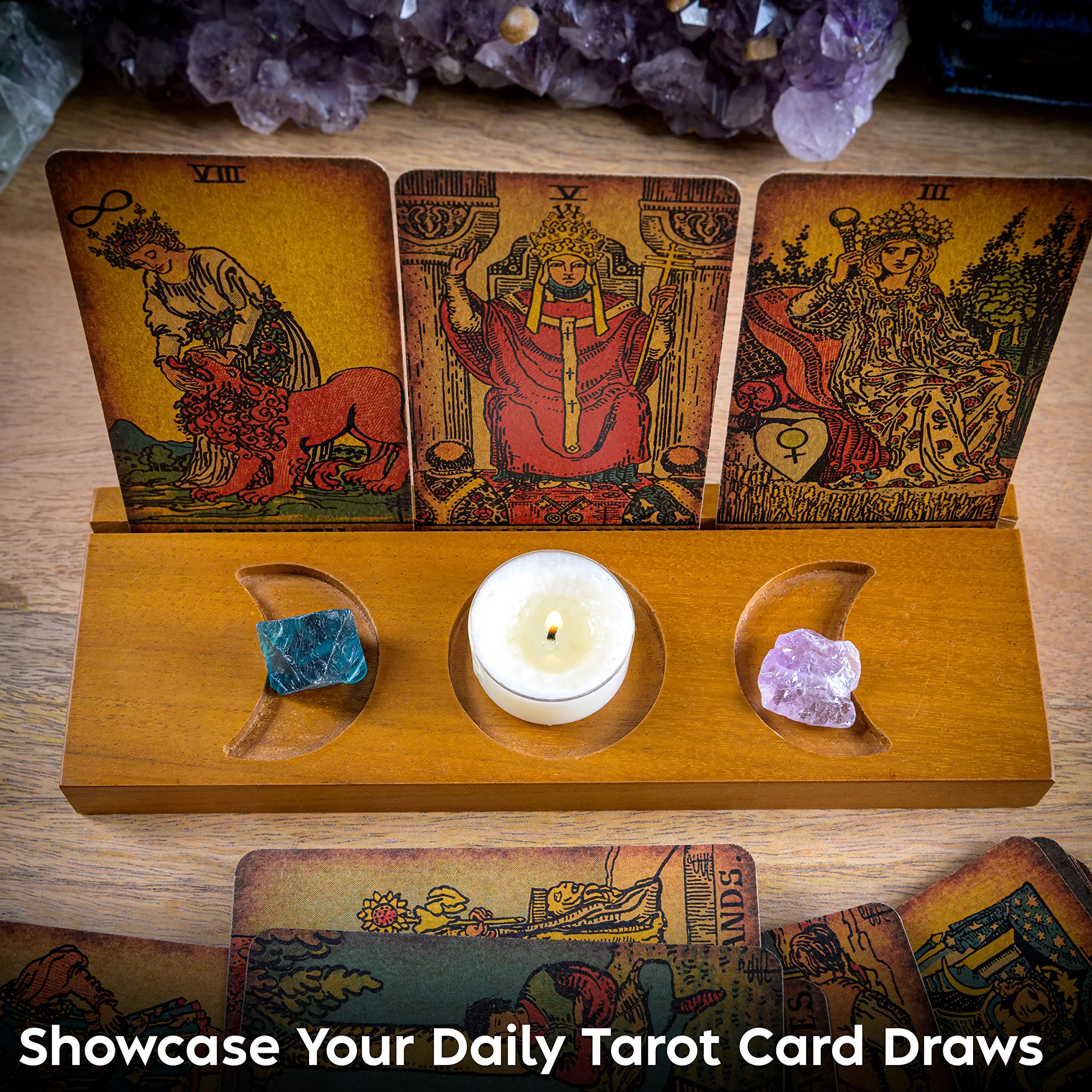 Tarot Tarot Soporte para tarjetas – Muestra tus tarjetas de afirmación diaria – Tarot Tarot – Accesorios para tarot – Tarot Board Altar Stand – Pagan & Wiccan Altar Suministros