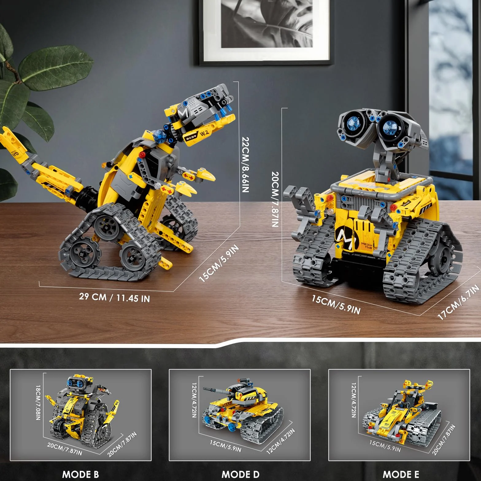 Sillbird 5 en 1 Kit de construcción de Robots con Mando a Distancia Stem Regalos para niños de 8-13 años, Codificación Juguetes Robóticos para Niños Cumpleaños（488 Piezas）