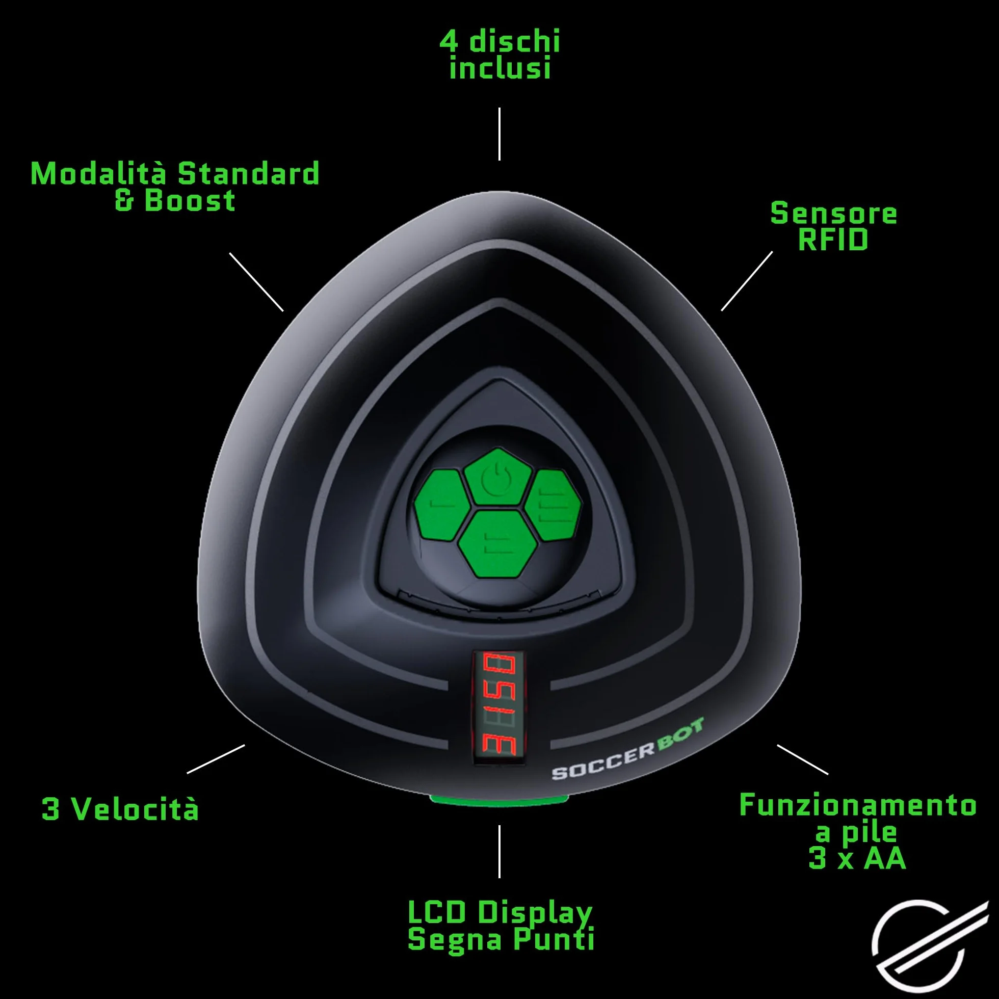 Smart Ball - Soccerbot, Entrenador Personal de Fútbol Indoor, Bot con Sensores para Seguir al Balón, Maniobrando para Probar tus Habilidades, Pantalla LCD para la Puntuación, Famosa (MR100000)