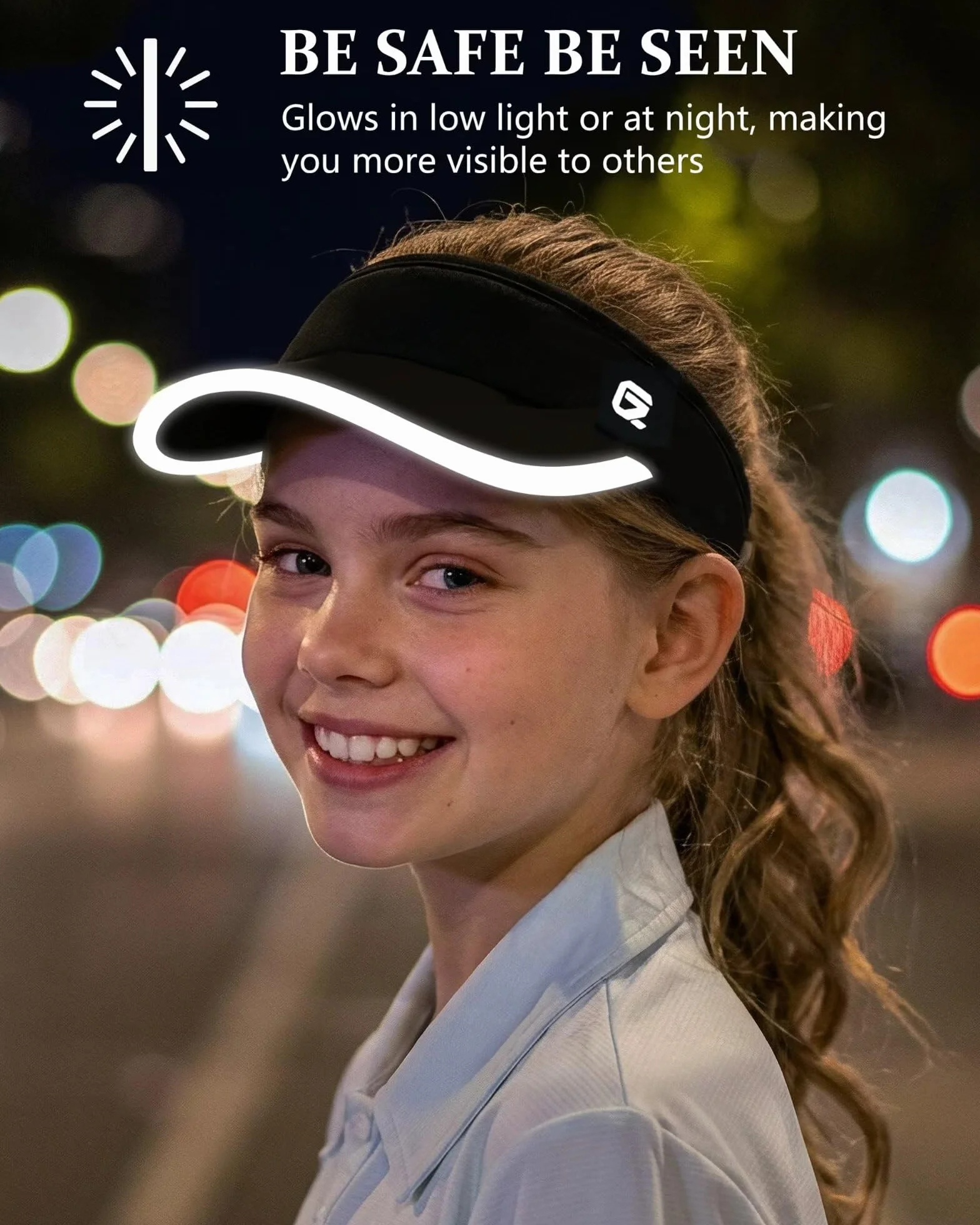 GADIEMKENSD Visera Infantil UPF 50+ Gorra para Niñas Reflectante Ligera para Deportes al Aire Libre