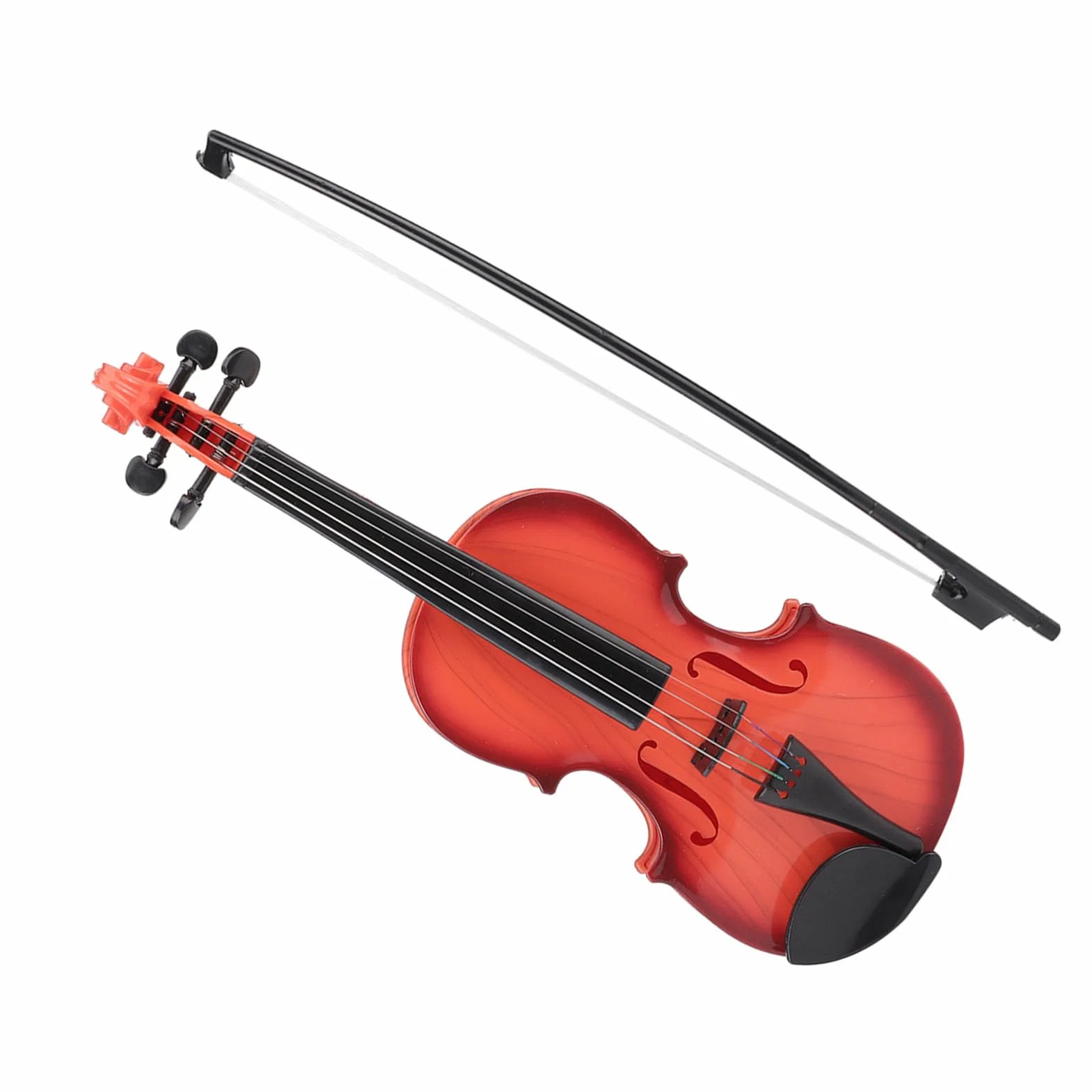 Generic Juguete de Violín Musical para niños Cuerda Ajustable Desarrollar Práctica de Instrumentos para Entretenimiento Infantil ABS 15,4 X 5,3 X 2,2 Pulgadas (marrón Claro)