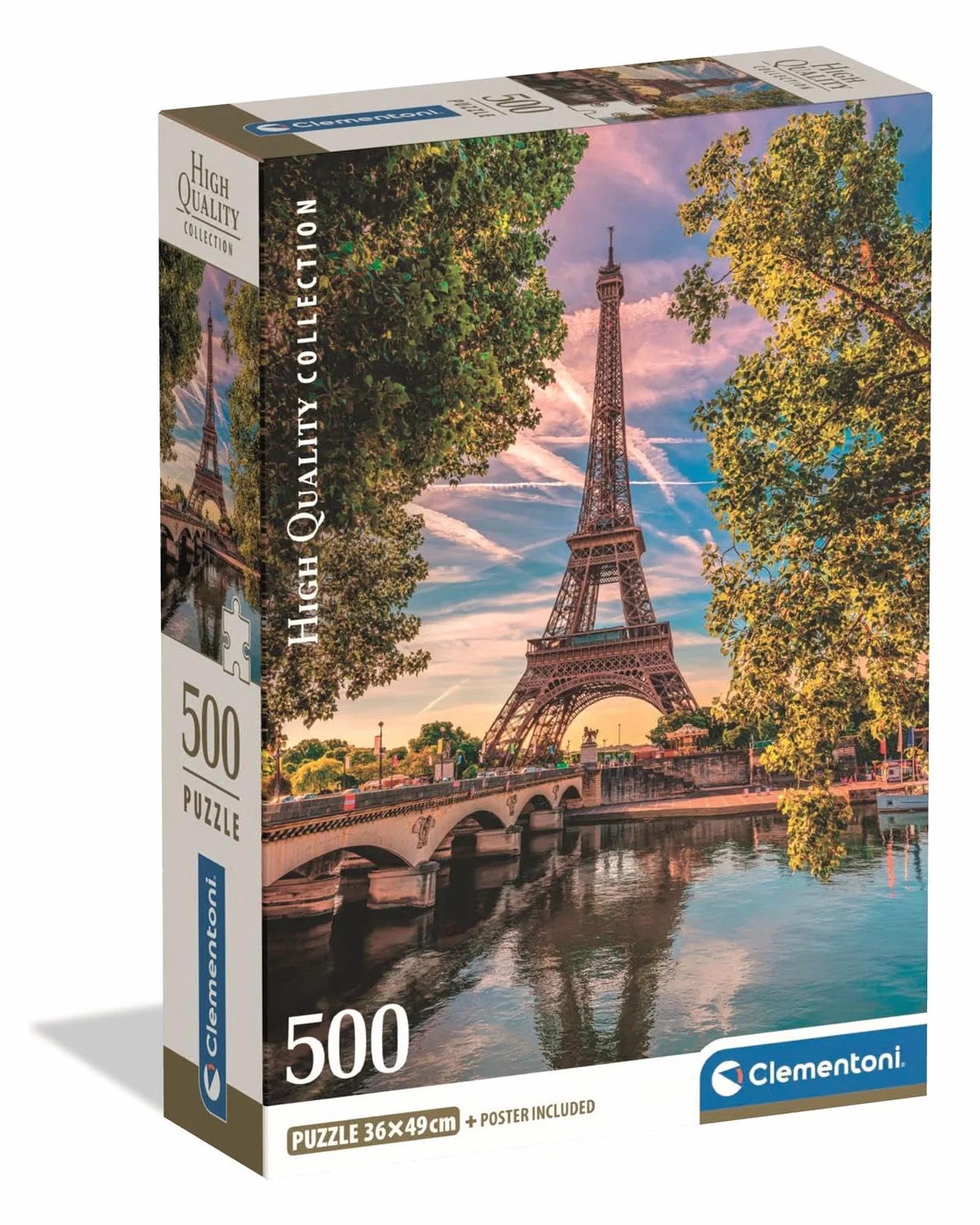 Clementoni - Puzzle Adulto 500 Piezas Collection Along The Seine Compact Box, 35598