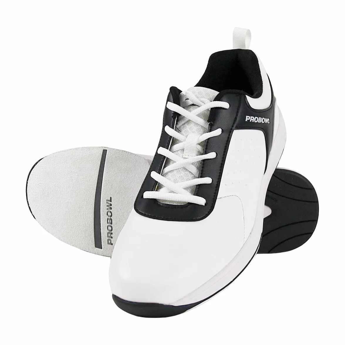 EMAX Zapatos de bolos Hombre Pro Bowl Blanco Negro