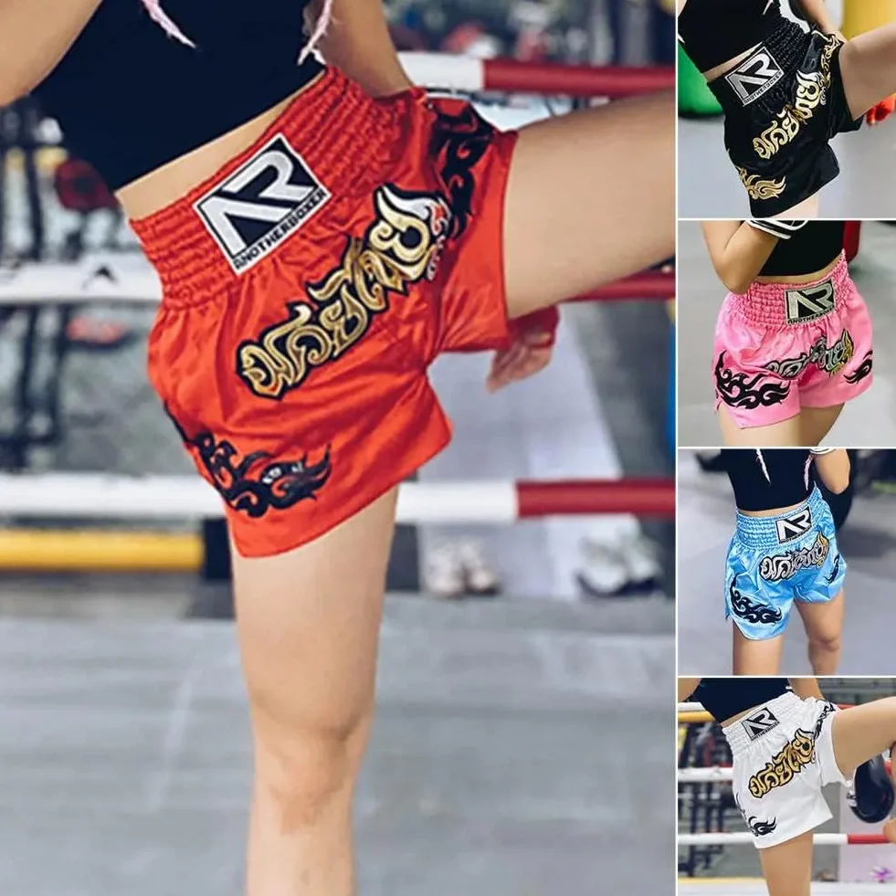 Pantalones cortos de boxeo para artes marciales mixtas, senderismo, kickboxing, muay thai, gimnasio, unisex