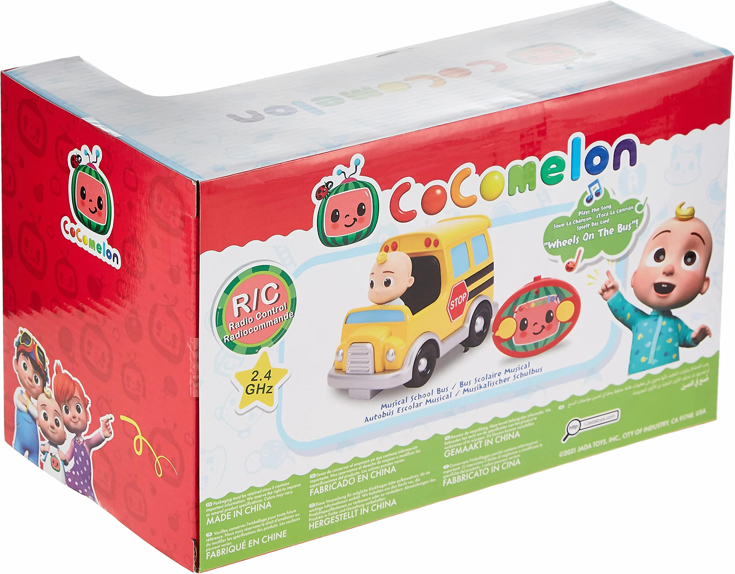 Jada Toys Cocomelón - Autobús con Radio Control y música, 18 cm, Multicolor (253254003)