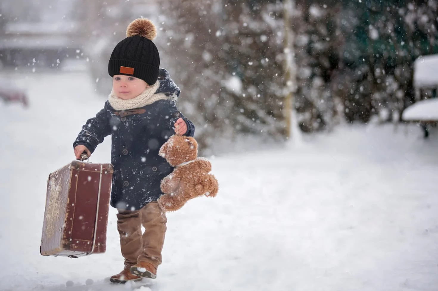 Set de 3 en 1 Gorro Bufanda y Guantes para Niños - Beanie Invierno de Punto