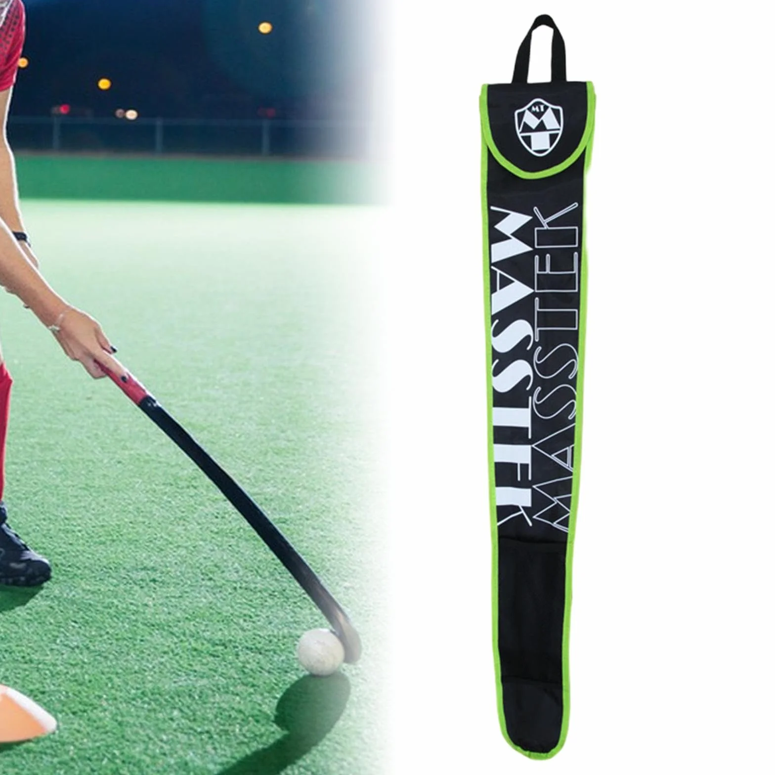 Amagogo Bolsa para Palos de Hockey sobre césped, Almacenamiento, Transporte Ligera, Verde