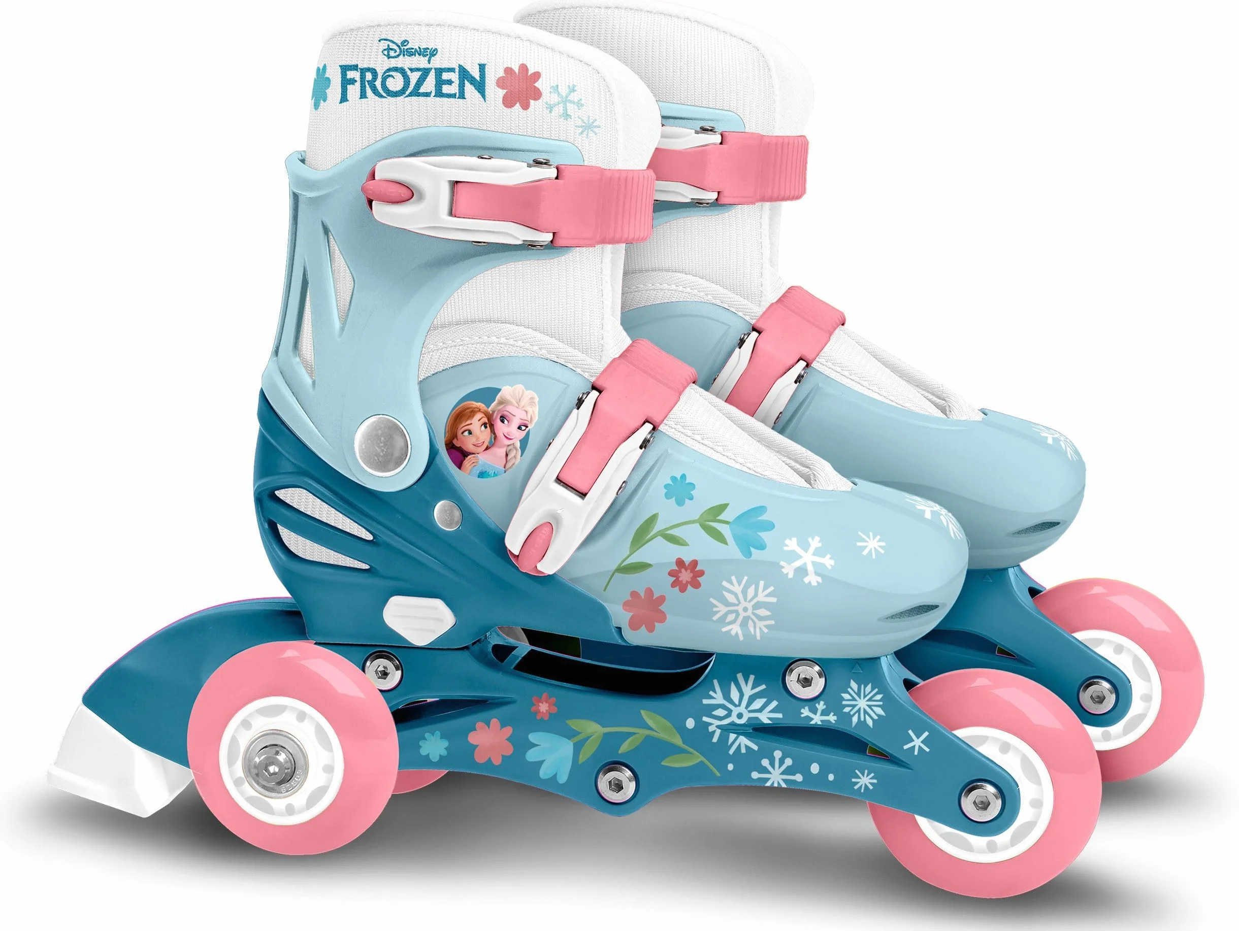 Frozen II Adjustable Two in One 3 Wheels Skate Azul 27-30