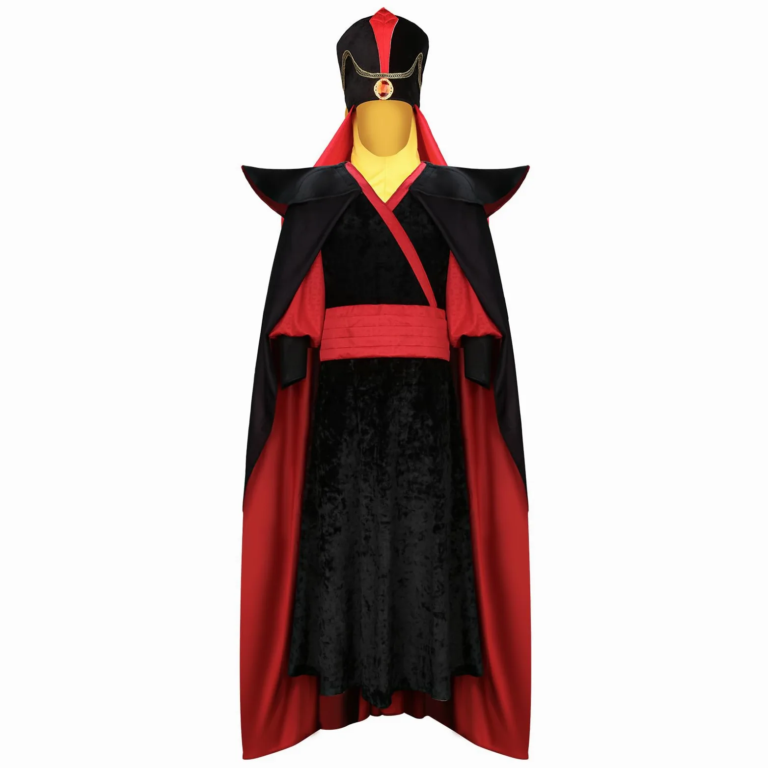 Adulto Cosplay Disfraz de Villano Árabe Túnica Capa Turbante Accesorios para Hombres Halloween Carnaval Fiesta Traje