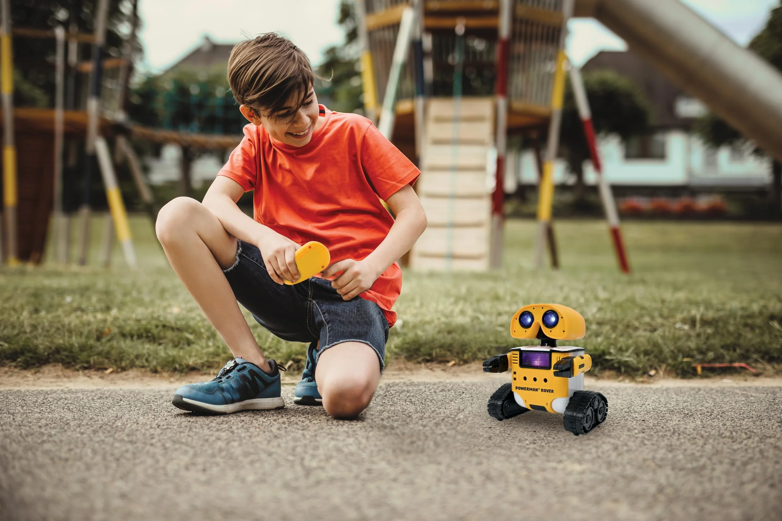 LEXIBOOK, Powerman Rover, Tu Adorable Robot controlado a Distancia, Control Remoto y por Gestos, Reproduce música y Baila, Repite lo Que Dices, Efectos de luz y Sonido, Programable Stem, ROB14