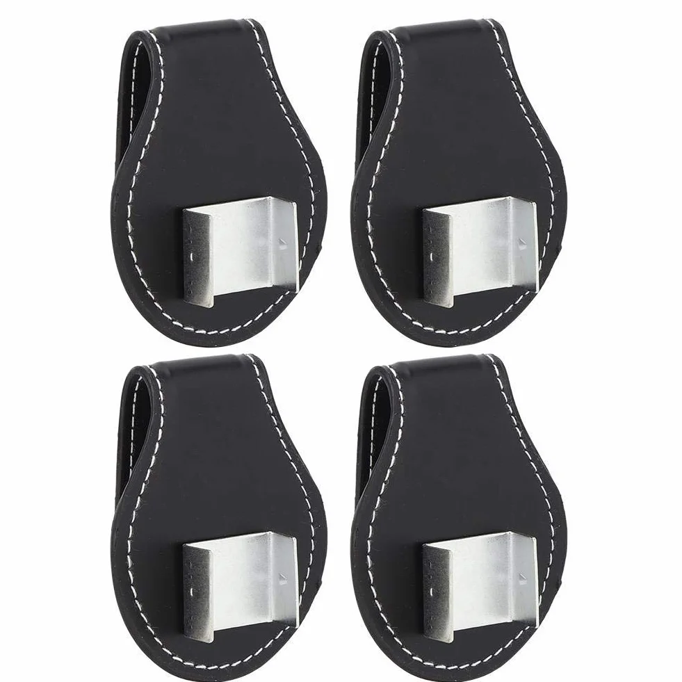 Alomejor Pool Cue Chalk Holder 4PCS Cue Chalk Case with Clip Billiard Accessory