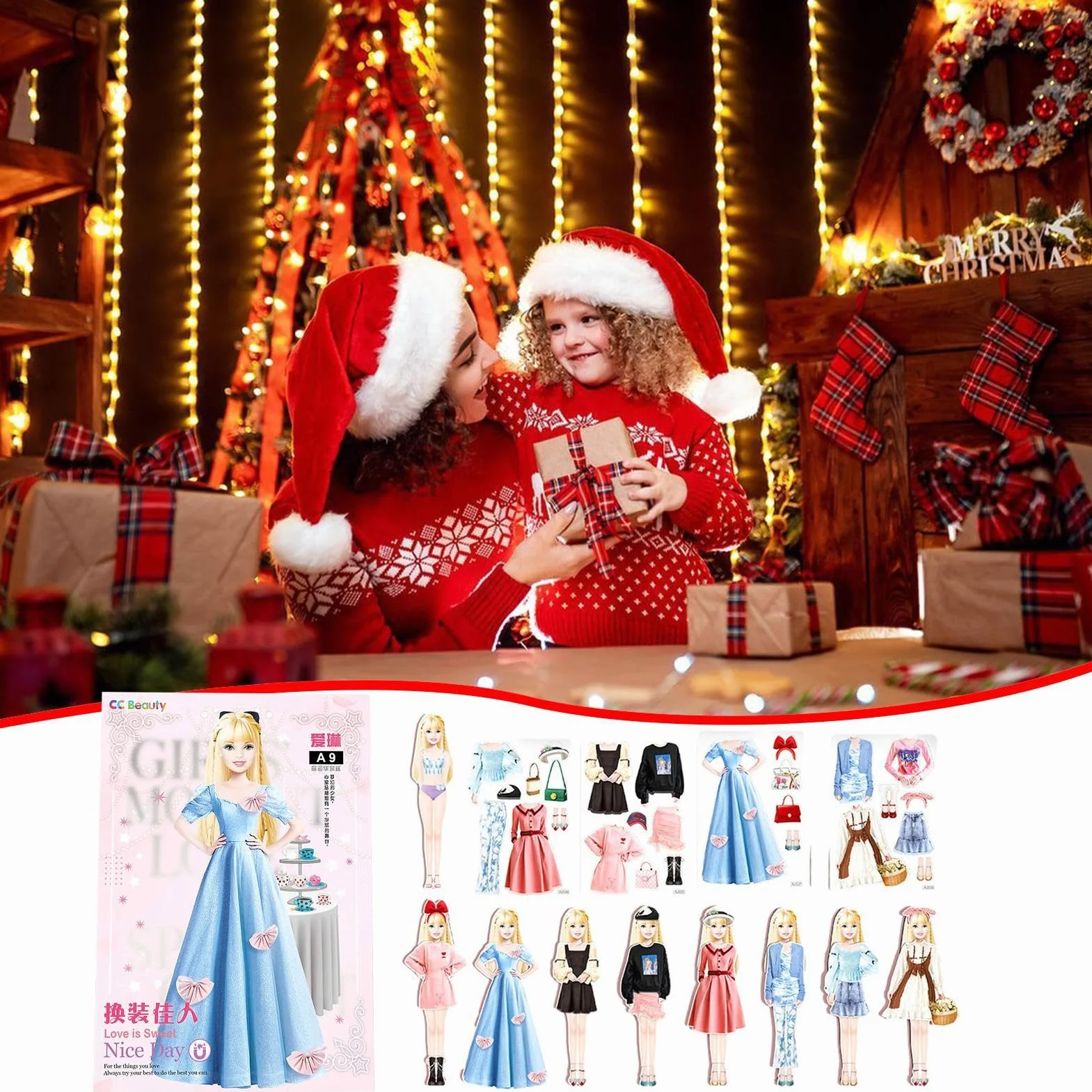 Muñecas de Vestir magnéticas,Vestir magnéticas | Juego de Combinar Ropa Relajante y ,Rompecabezas magnético portátil para Vestir, sin Rebabas, Regalo de cumpleaños y Navidad para niñas