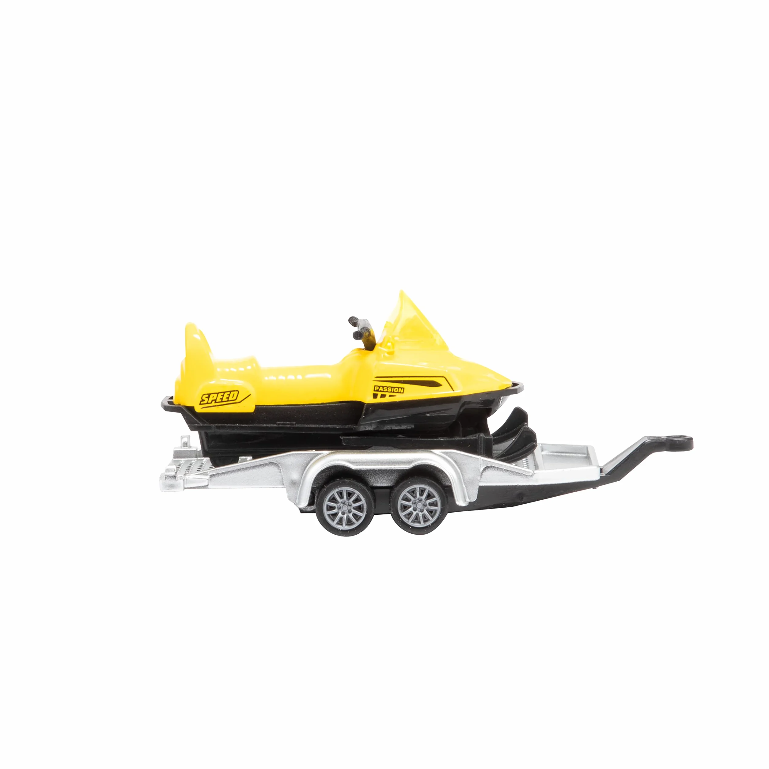 Toi-Toys Metal Camper Pull Back+aanhanger+sneeuwscooter(