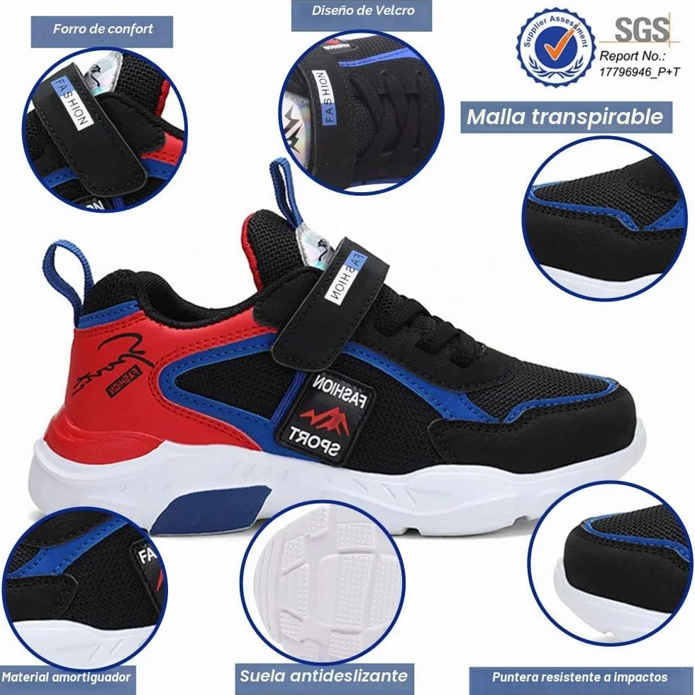 Zapatillas Deportivas para Niños Niñas Transpirables Antideslizantes Unisex 26EU-37EU