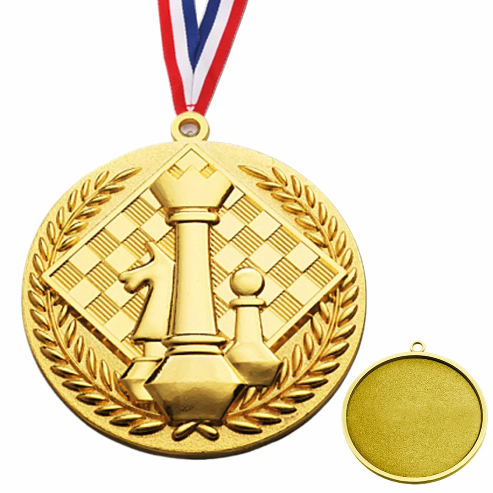 Medallas de ajedrez en relieve de oro para niños premios trofeo regalo