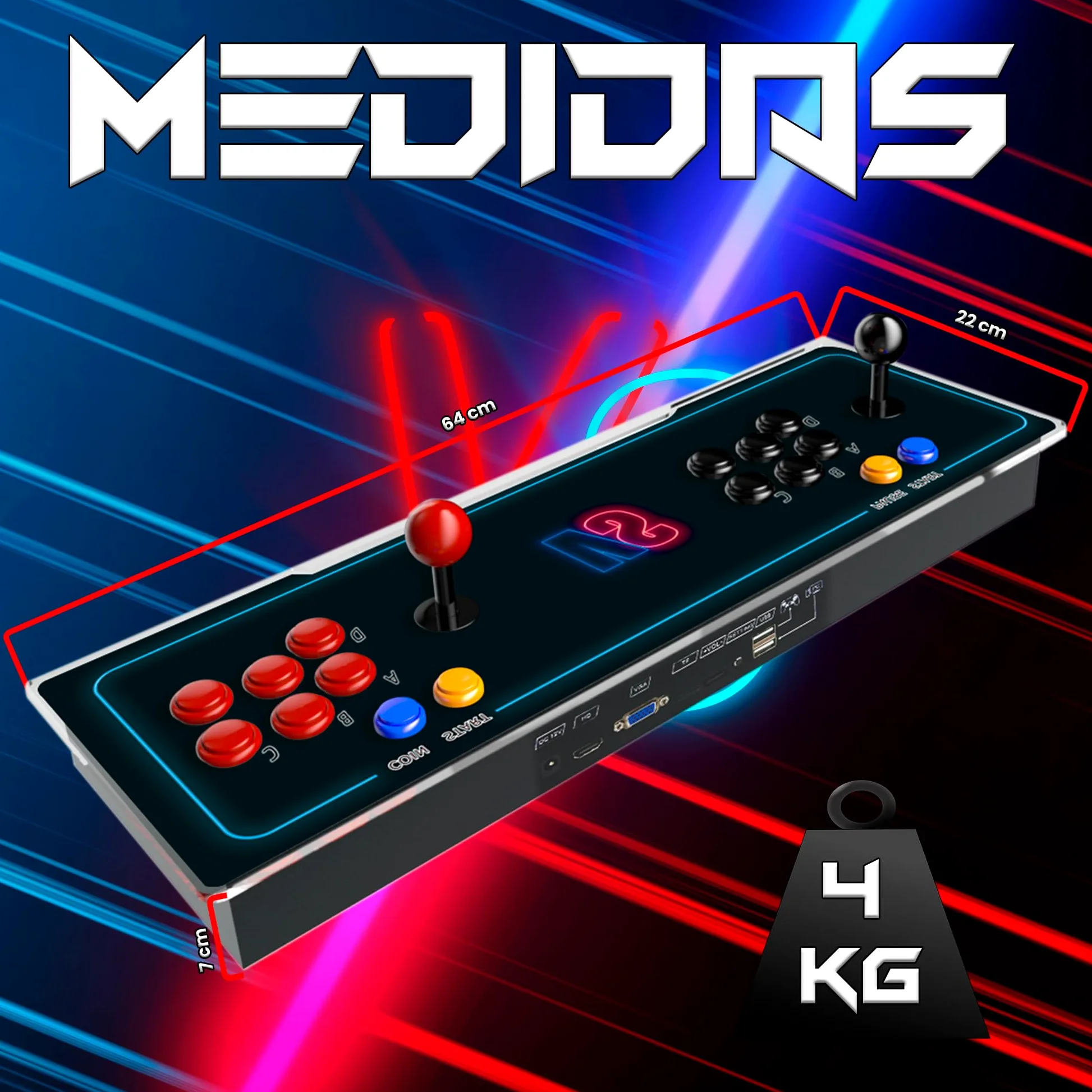 Unicview Pandora Box 3D, Retro Consola Maquina recreativa Arcade Video, Joystick Arcade, Versiones Originales Juegos Retro, Incluye Juegos 2D y 3D. Función de Guardar Partida, Pandora_5000