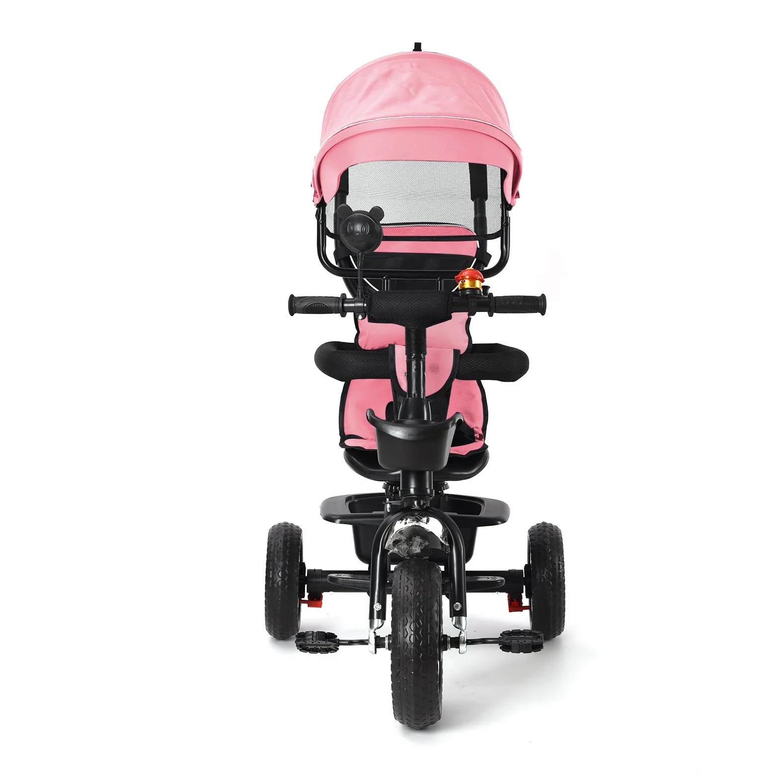 Pusieta Triciclo con pedales 4 en 1, Triciclo evolutivo para bebé, Trike Bebé, Bicicleta con asiento para niños evolutiva, Bicicleta para niños de 5 años, Desde 9 meses, Compacto, (b) 4 en 1 (Rosa)