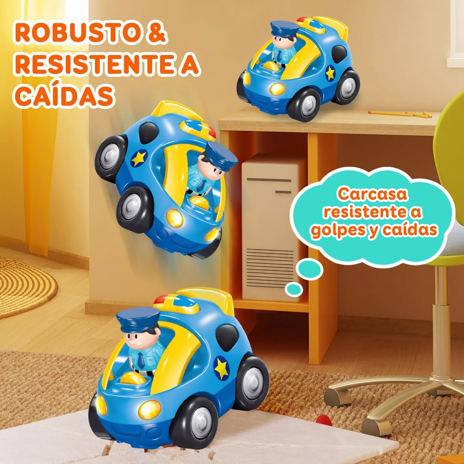 Pup Go Coche de Carreras RC Cartoon para Niños Pequeños 18 Meses, Música y 2 Muñecas Intercambiables, Primer Coche de Control Remoto, Cumpleaños o Navidad