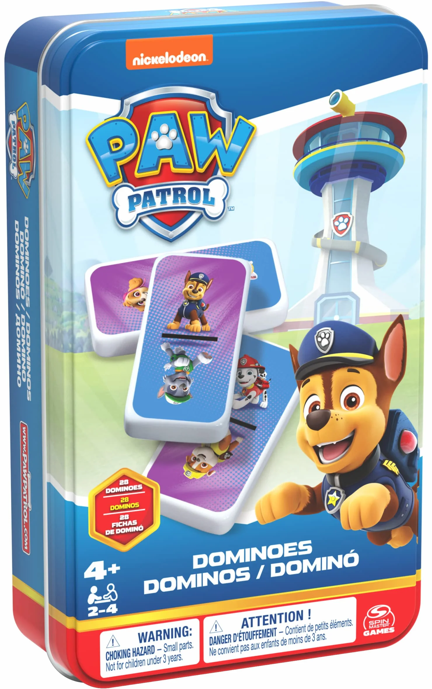 Spin Master Games Juego De Mesa Patrulla Canina Domino Infantil 28 Fichas 2-4 Jugadores 4+ Años