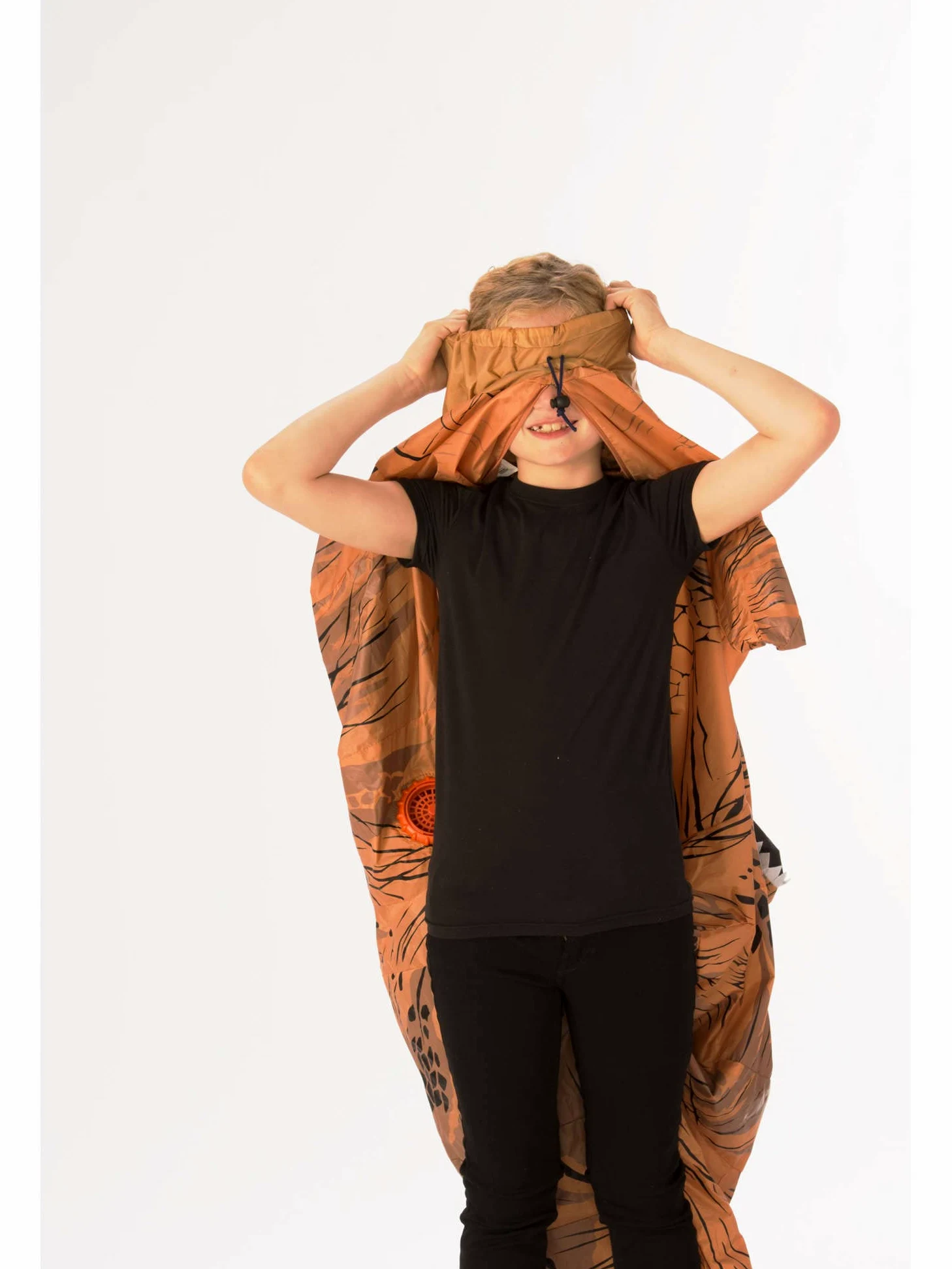 Rubies Disfraz T-Rex Hinchable para niños y niñas, Traje inflable, Talla única infantil, Oficial Jurassic World para Navidad, Carnaval, Halloween, Cumpleaños