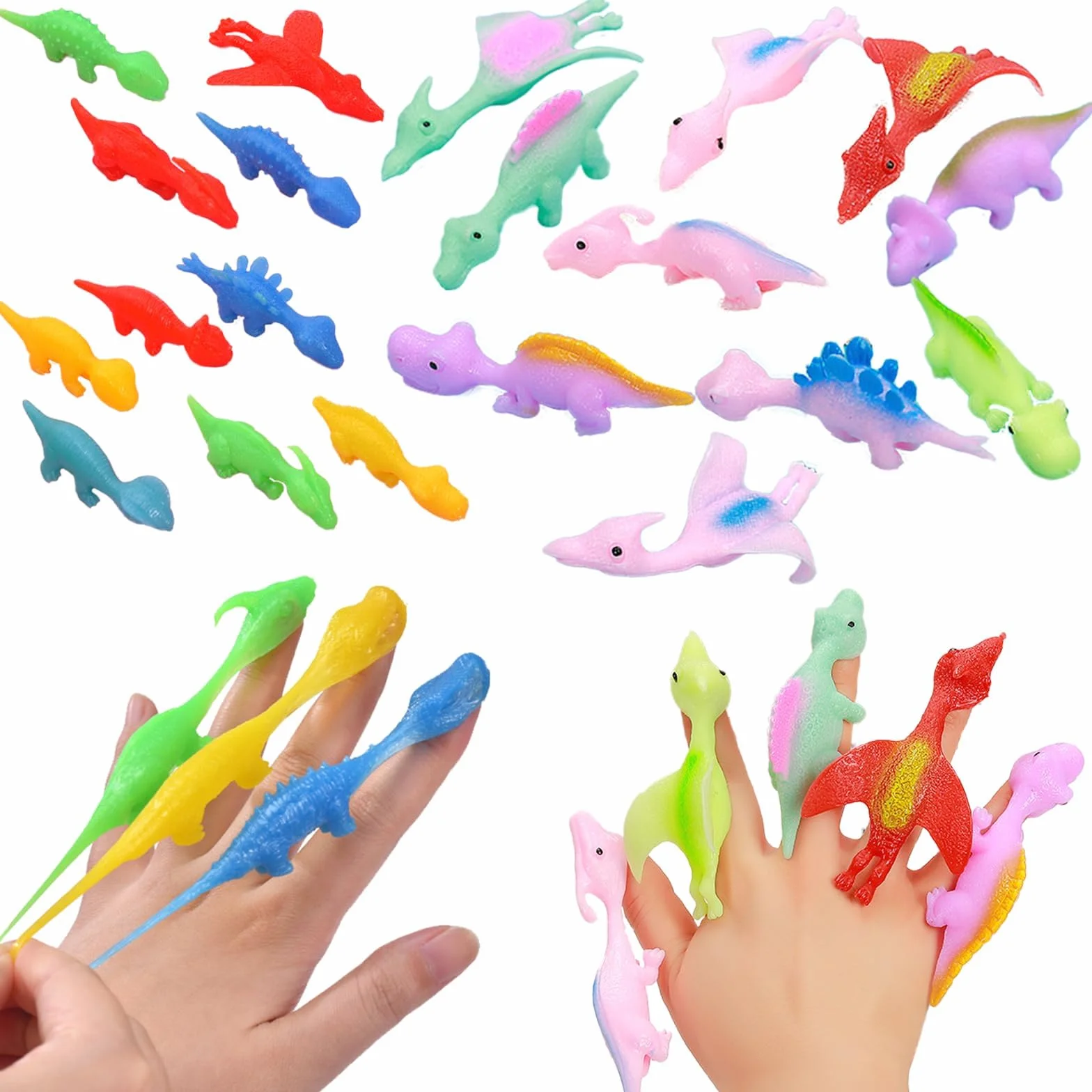 Juguetes de Dinosaurios Tirachinas Elásticos 20 PCS
