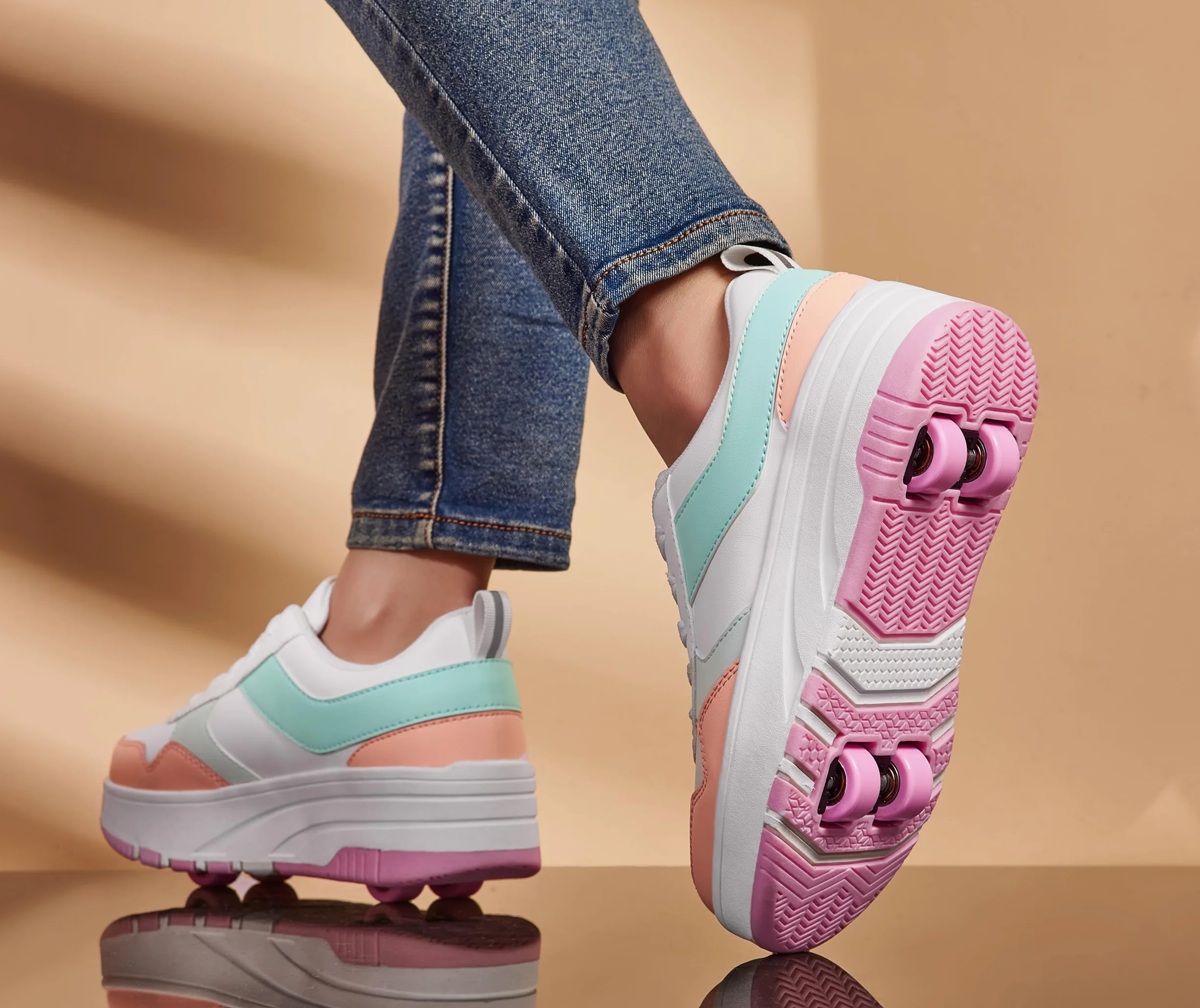Zapatillas de patinaje para niños con ruedas desmontables