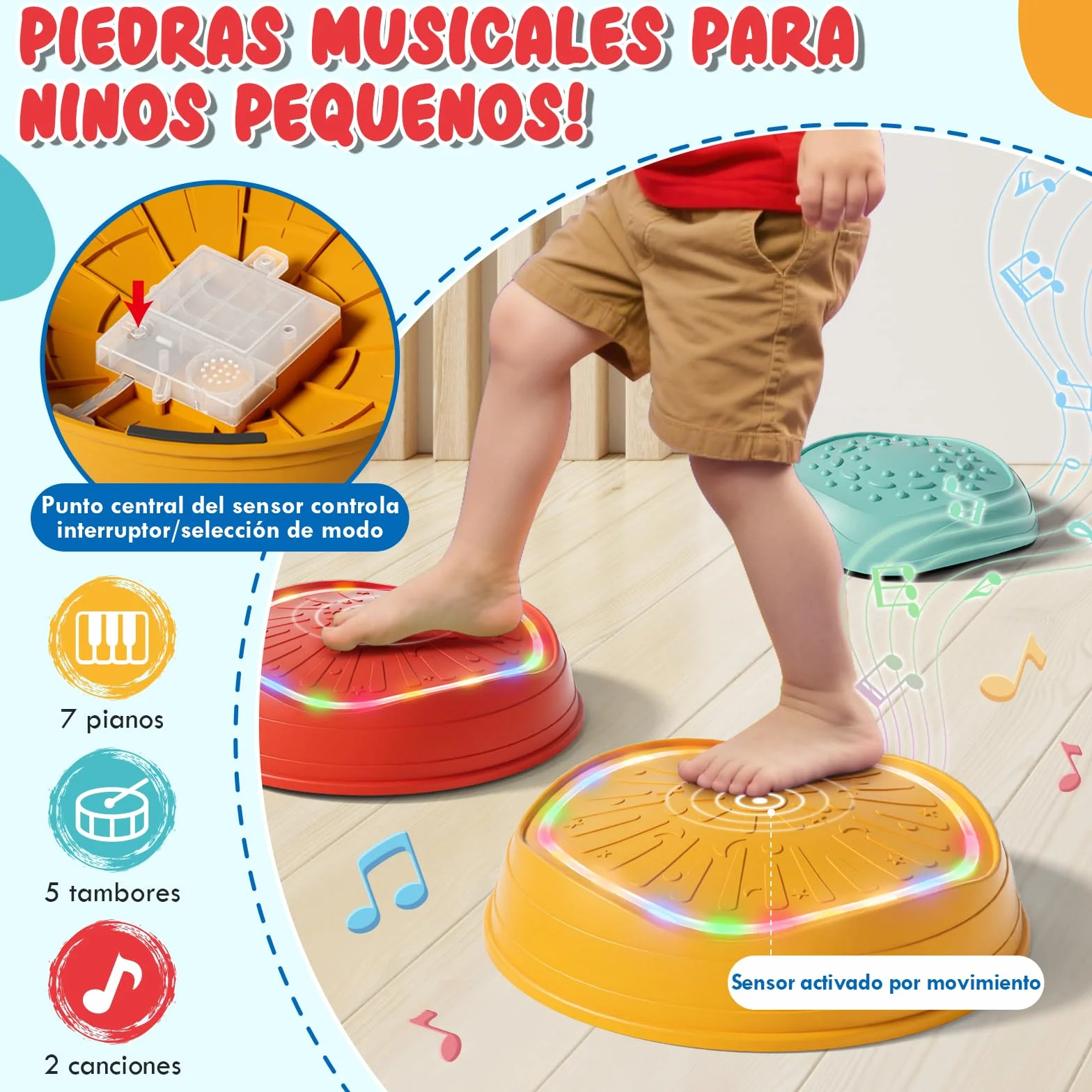 Lehoo Castle Piedras de Equilibrio para Niños, Antideslizante, Juego Exterior para Desarrollo Sensorial