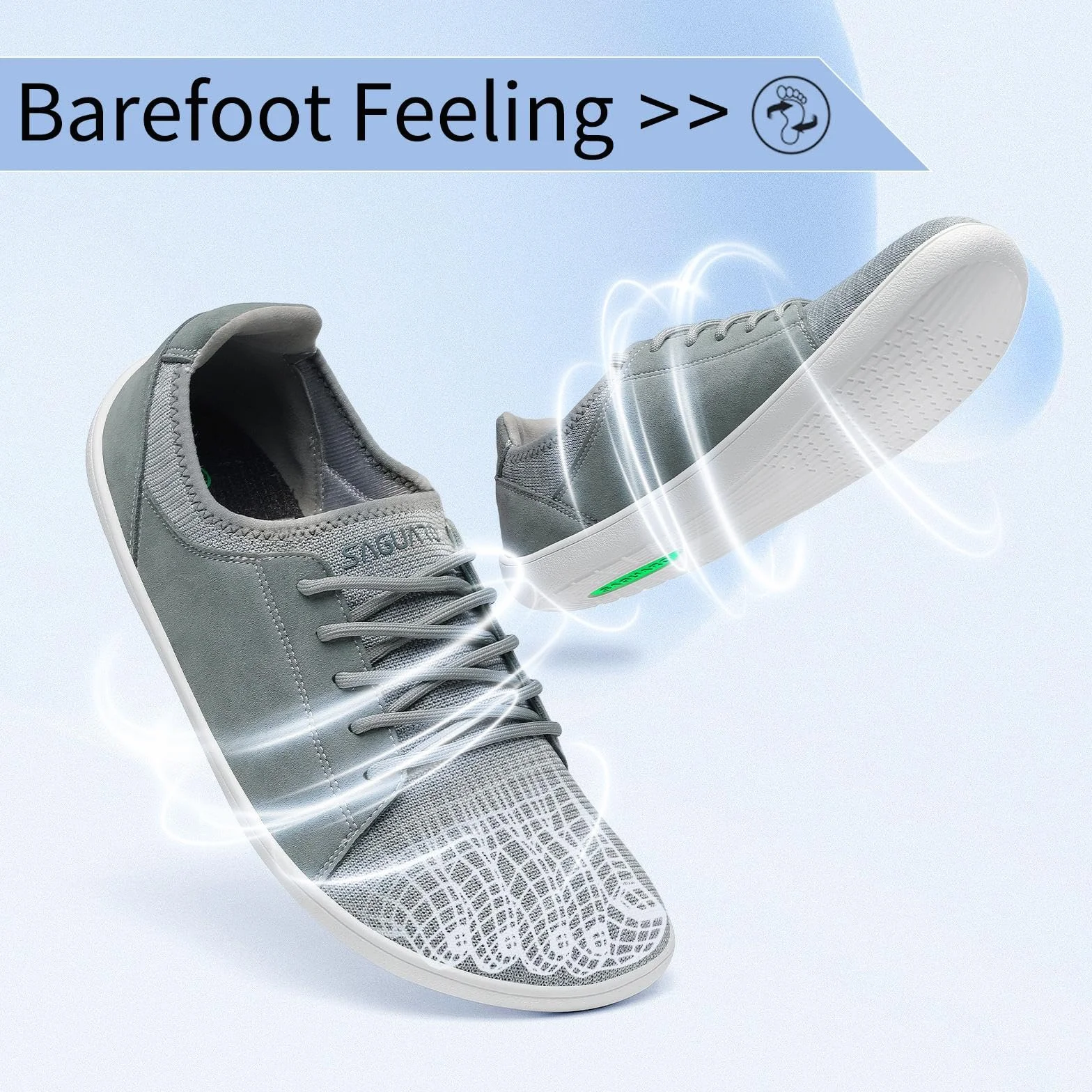 SAGUARO Barefoot Luck III Minimal Sneakers Lightweight Knit Shoes Unisex Gr.36-48