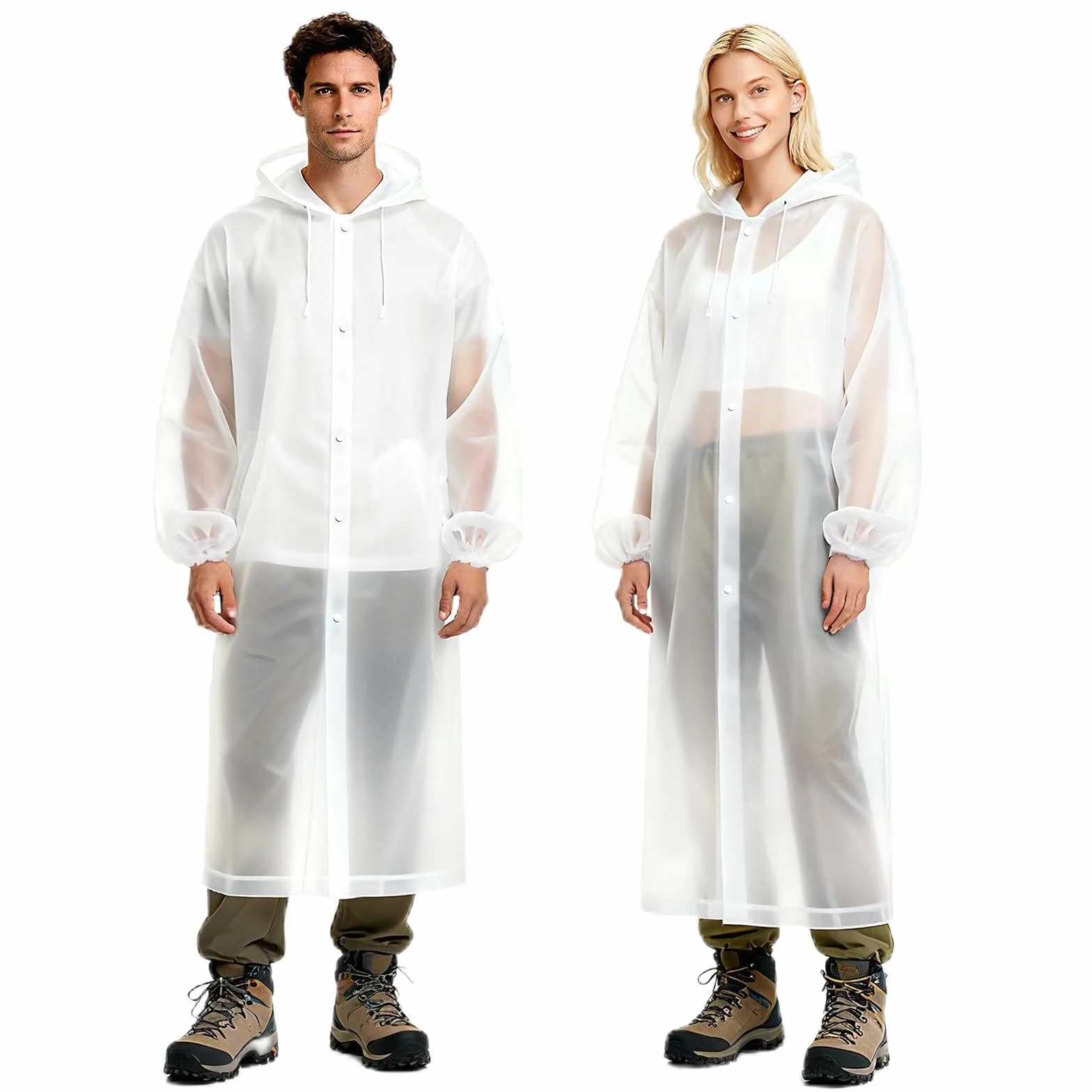 Chubasquero Impermeable Transparente Portátil Reutilizable 2 Piezas Unisex