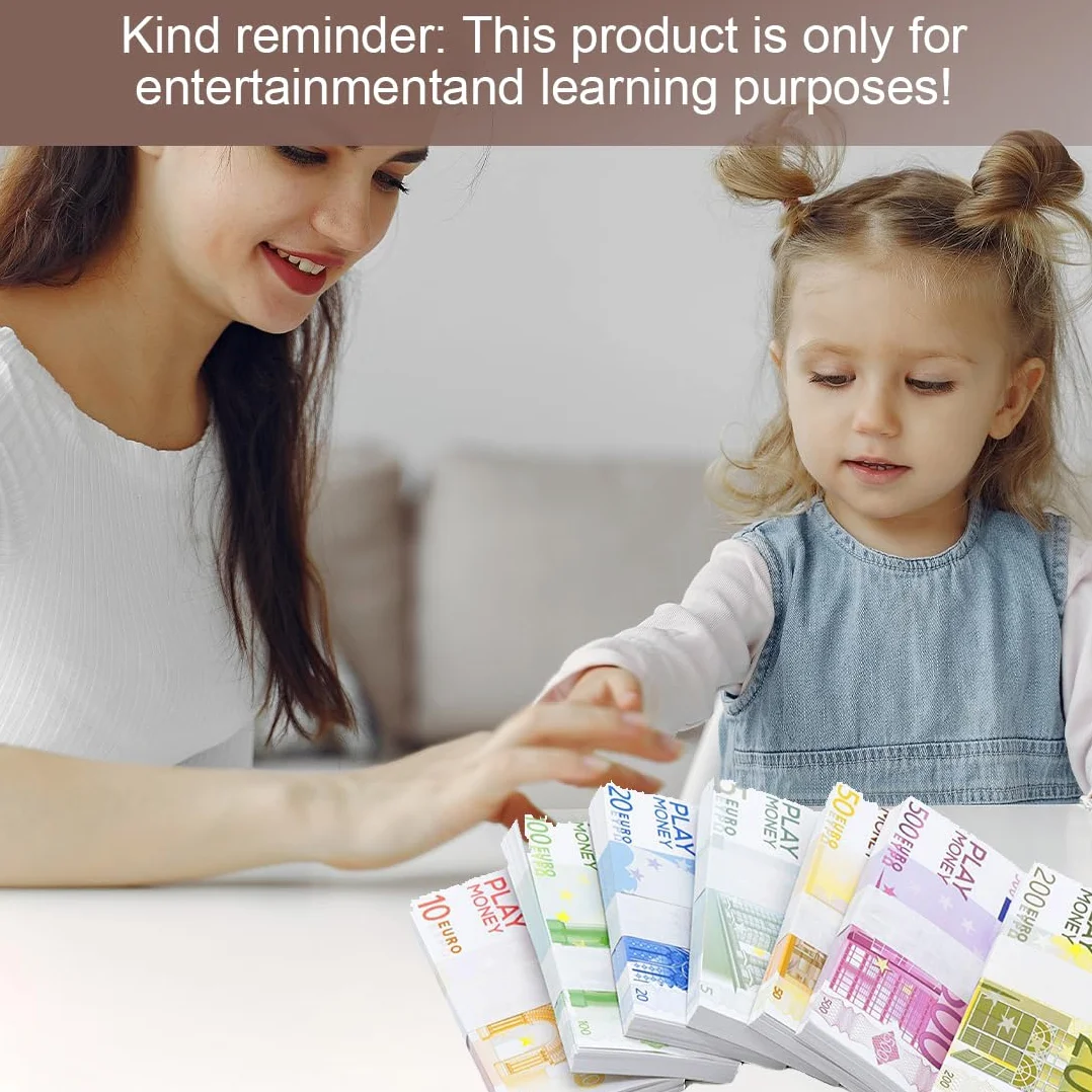 86 Piezas Billetes y Monedas de Euro de Juguete, Dinero Falso para Niños, Accesorios de Juego de Rol para Fiestas y Miniaturas