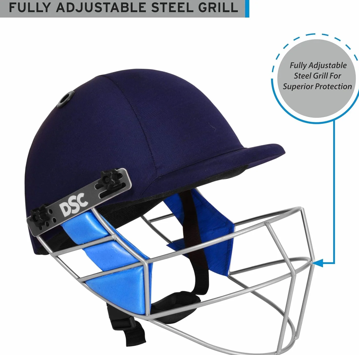 DSC Guard Casco de Cricket Azul Marino