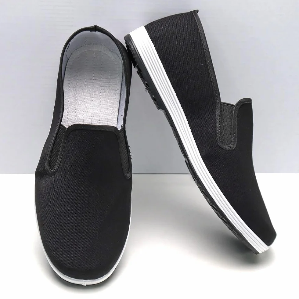 Zapatos de Kung Fu Mocasines sin Cordones para Artes Marciales con Suela de Goma