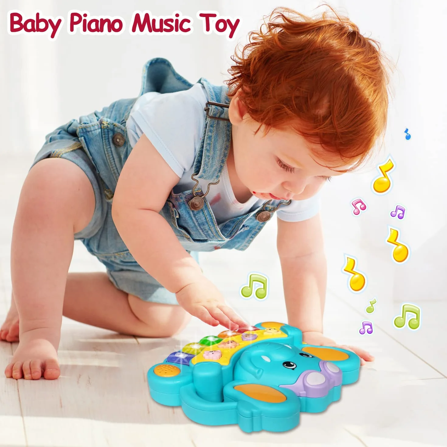 Piano Juguetes para Niños 1 Año Teclado para Piano Luces Músical Juguetes Bebés 6-12-18 Meses Cumpleaños Regalos para Bebés 1 2 Años Niños Niñas