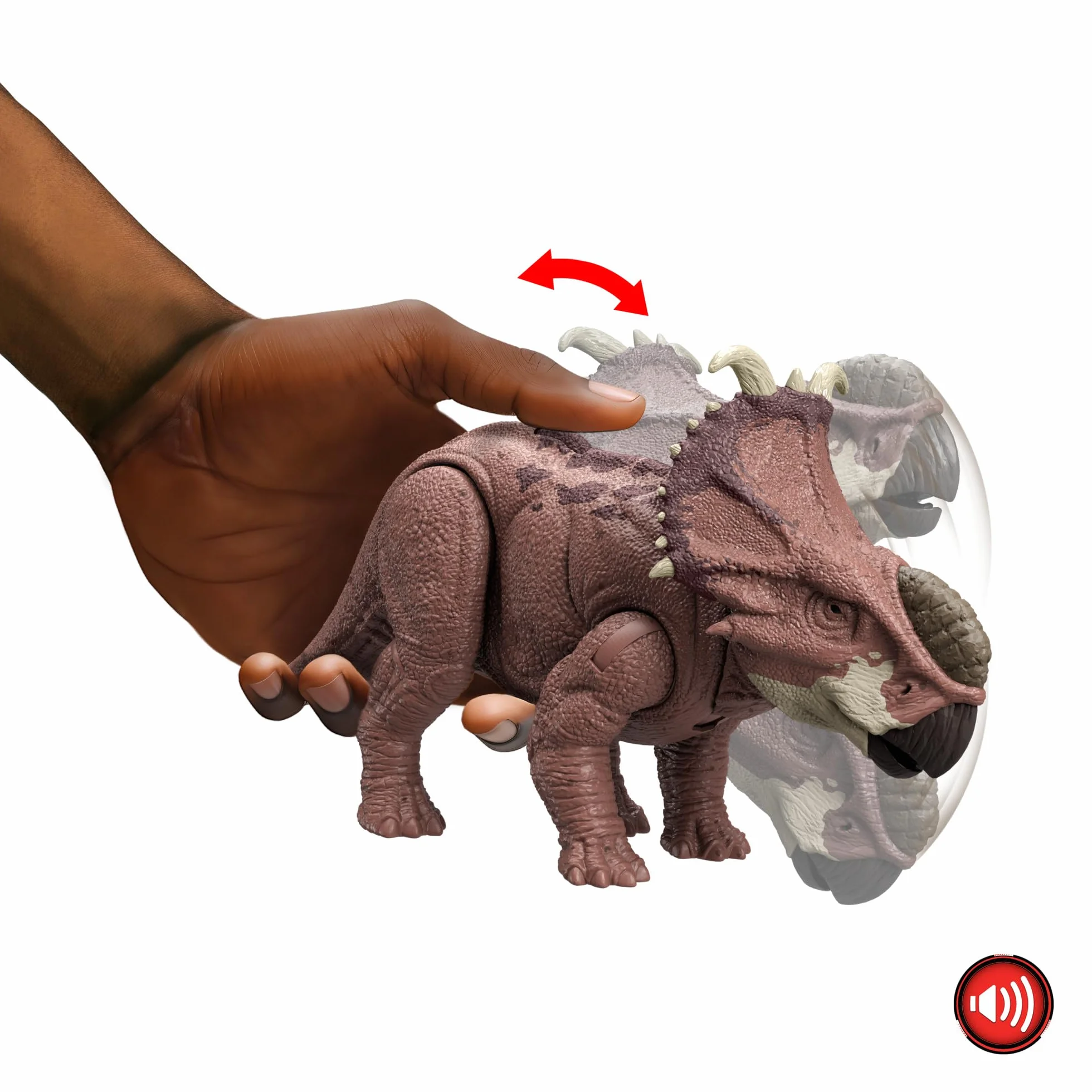 Mattel Jurassic World Epic Evolution Pachyrhinosaurus Rugido Salvaje Figura de acción dinosaurio sonidos regalo +4 años HTK72