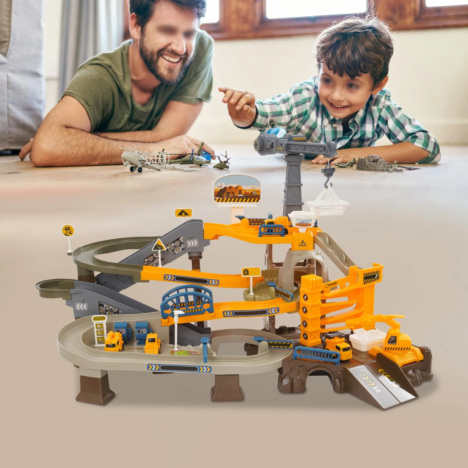 Pista eléctrica y coche de juguete para niños | Juego de tren RC con trenes y rieles | Juguetes para niños y niñas a partir de 3 años