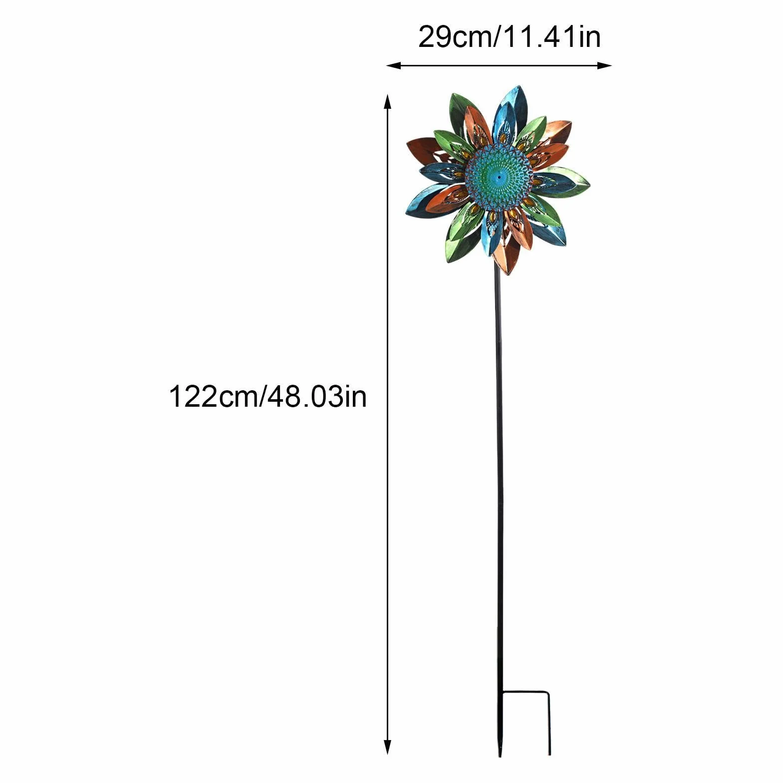 Molinillos de viento para patio, con estaca, decoración decorativa para patio, molino de viento para césped, para patio, , porche, balcón, maceta, de inauguración de la casa