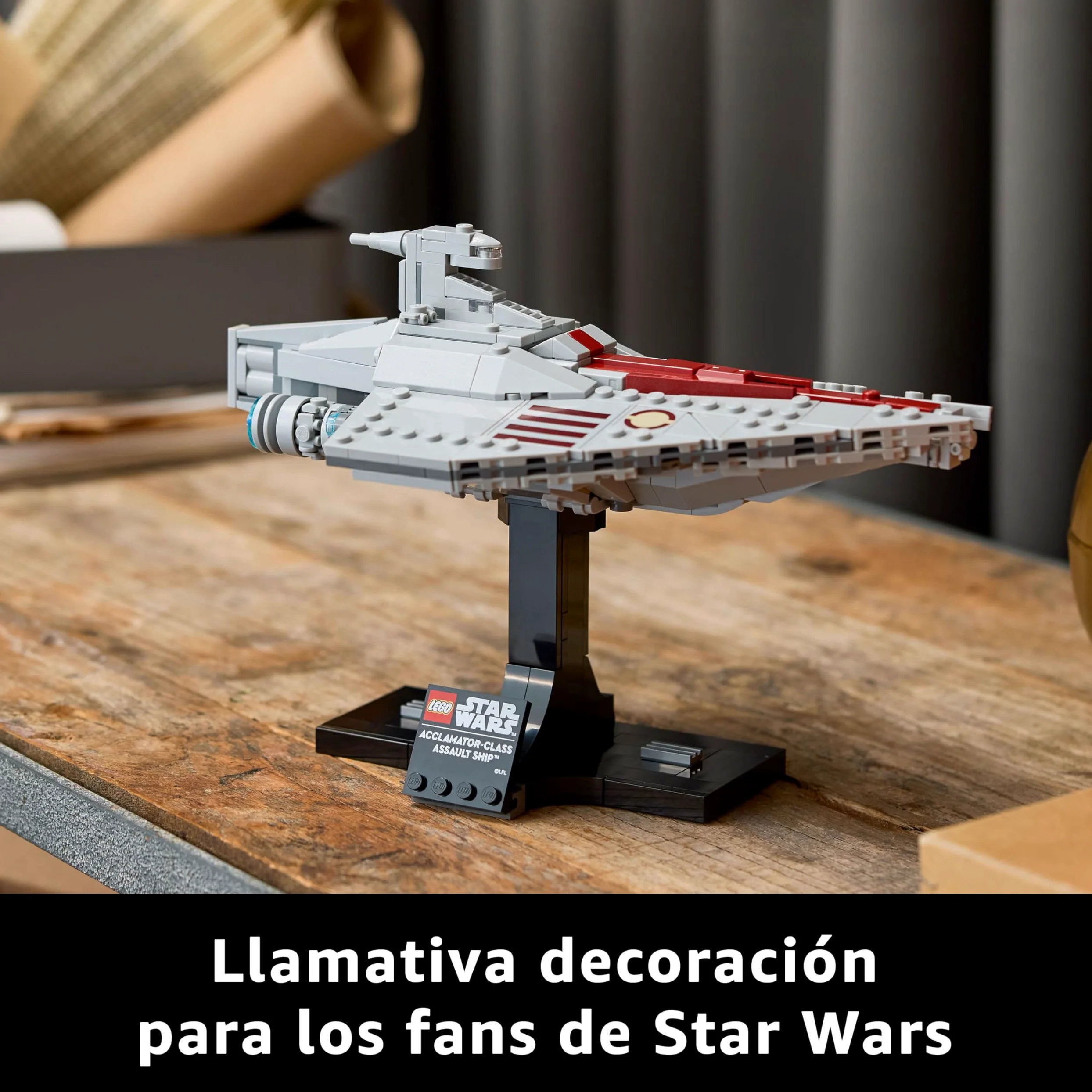 LEGO Star Wars 75404 Nave de Asalto Clase Acclamator, Maqueta para Construir para Adultos de Nave Estelar, Decoración para el Hogar, Regalo para Hombres y Mujeres Fans del Ataque de los Clones