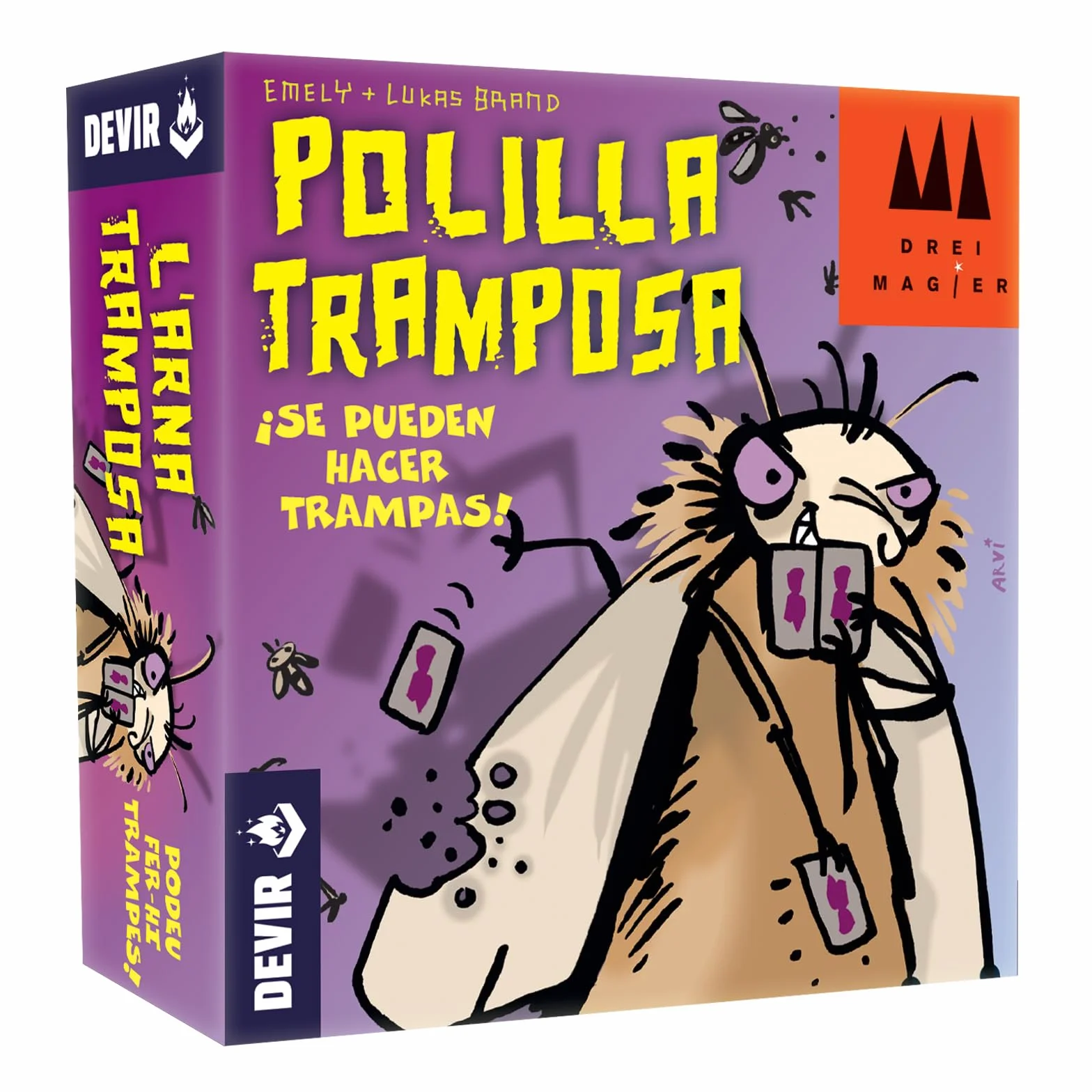 Devir - Polilla Tramposa Original, Juego de Cartas, Juego de mesa para Niños, Party Game, Juego Rápido para Todas las Edades y Fiestas (BGPOLI)