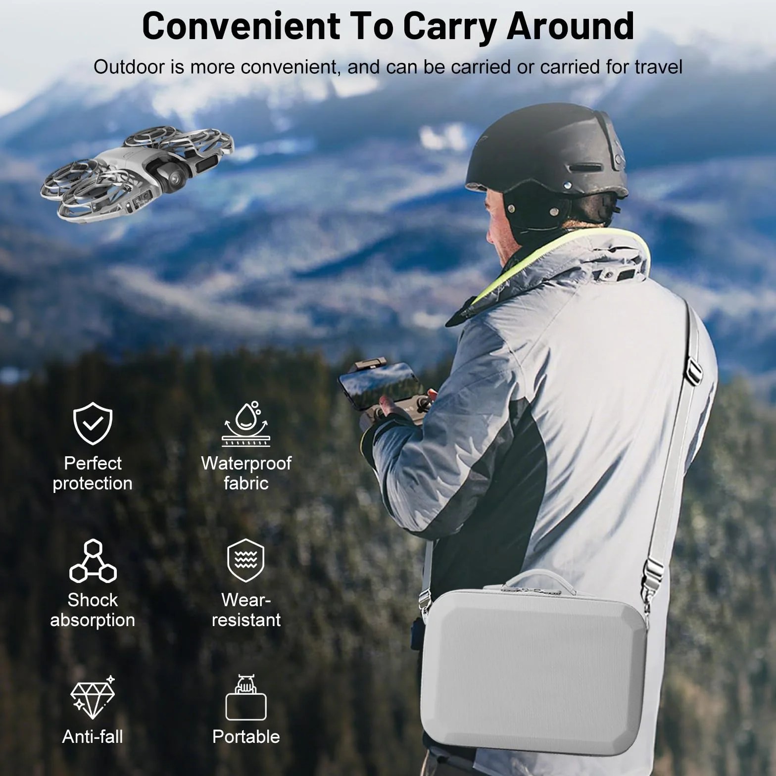 DJI Neo 2 Case, Funda de Transporte para Dron y Controlador RC-N3, Bolsa para Fly More Combo