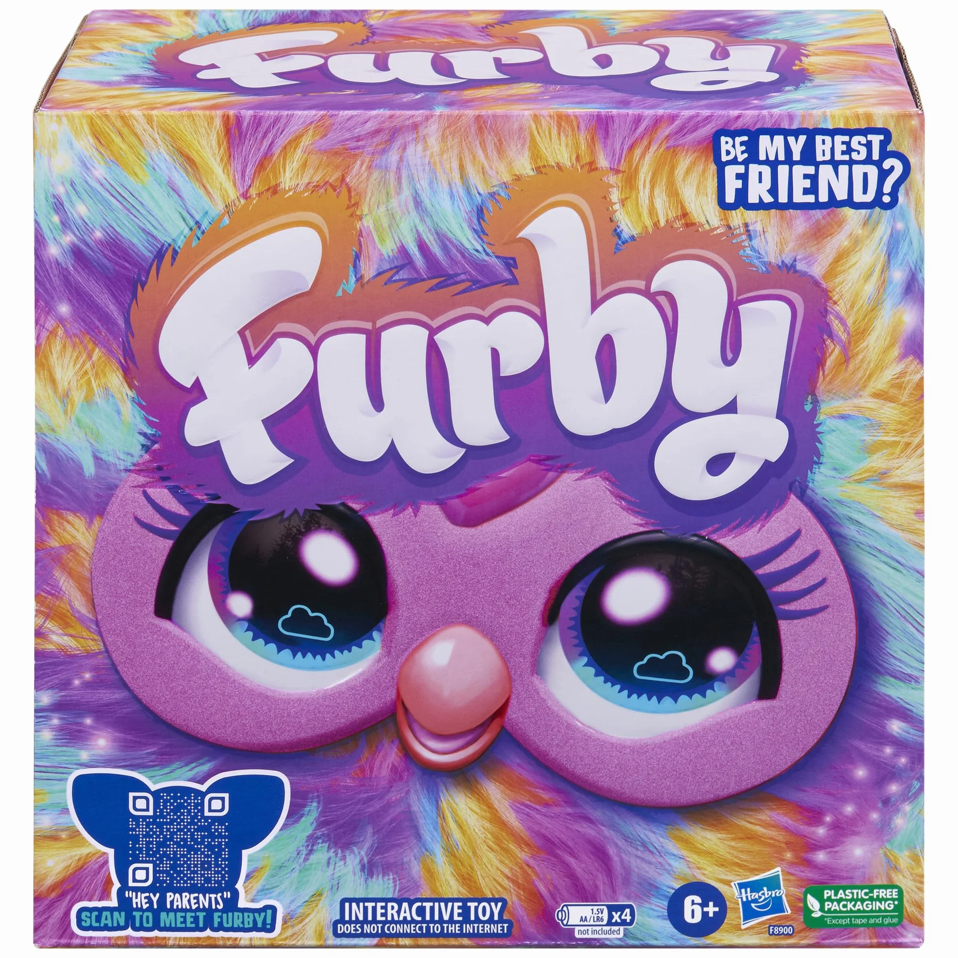 Furby Tie Dye, 15 accesorios de moda, juguetes interactivos de peluche para niñas y niños de 6 años, animatronic activado por voz